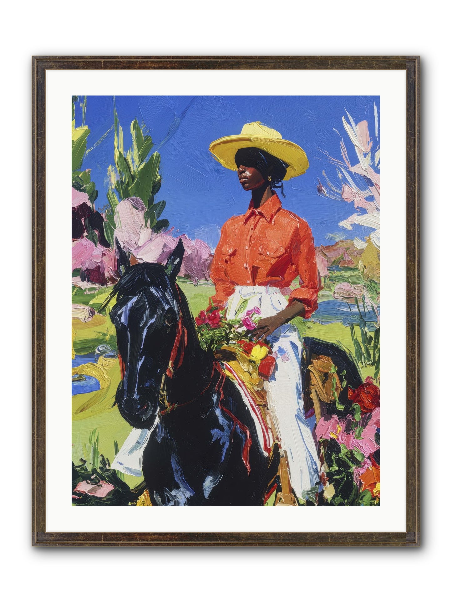 Sacred & Slow Morning Framed Print - Slimwoods Black/Gold 24x32