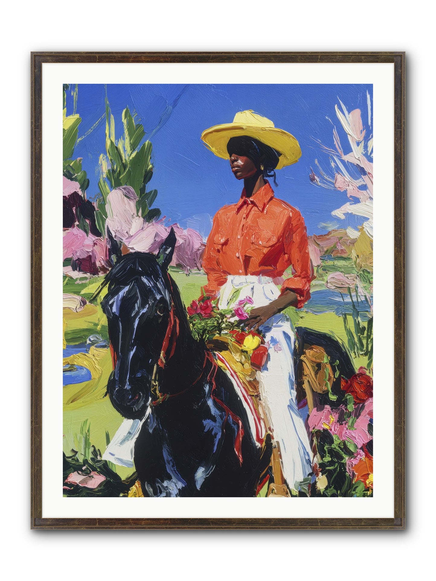 Sacred & Slow Morning Framed Print - Slimwoods Black/Gold 30x40