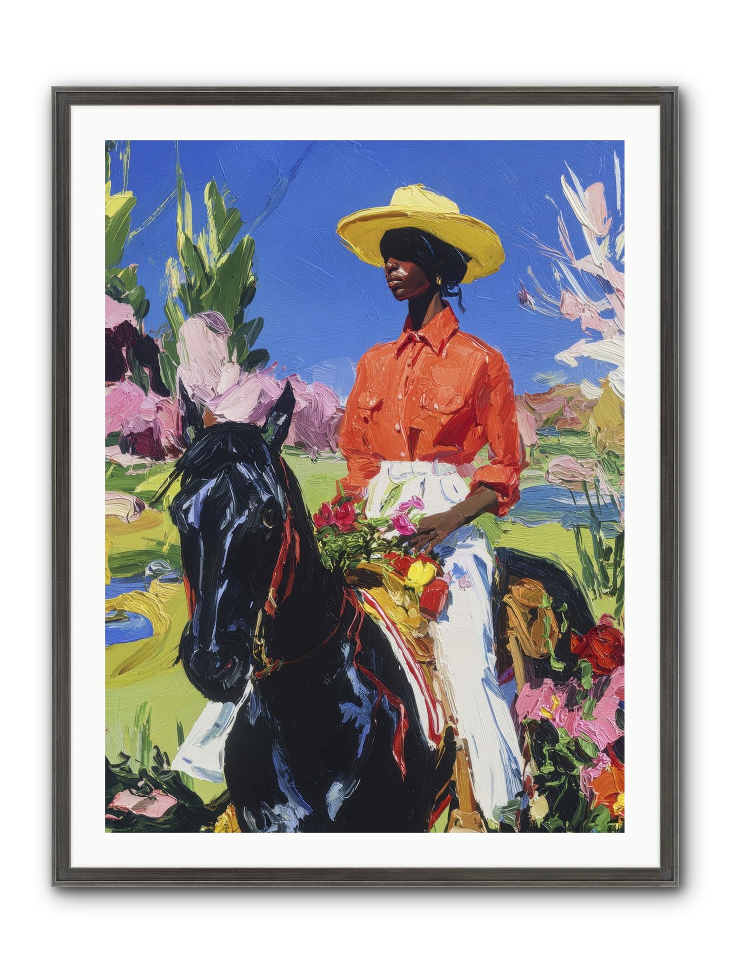 Sacred & Slow Morning Framed Print - Slimwoods Black/Silver 30x40