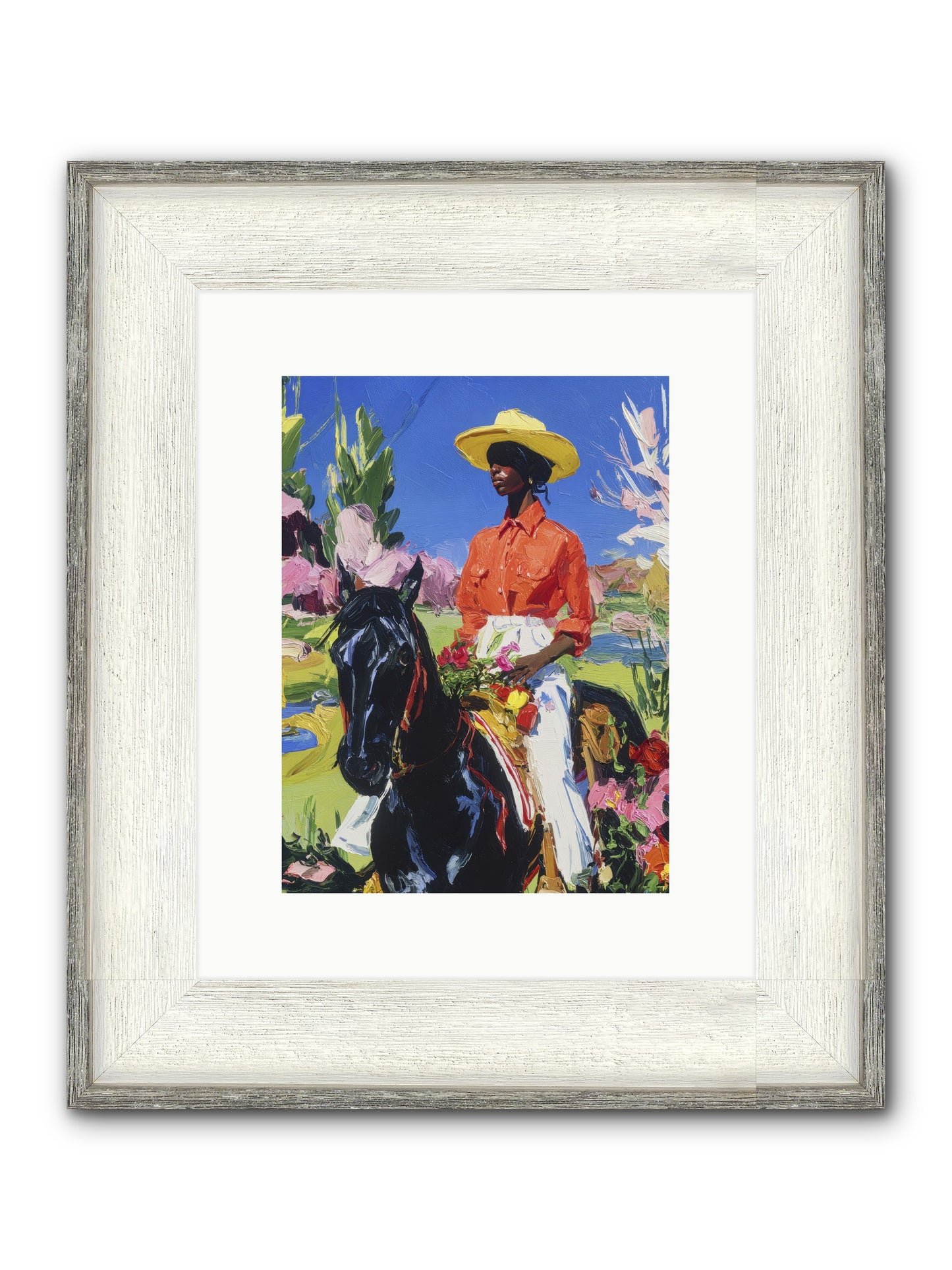Sacred & Slow Morning Framed Print - Driftwood White 9x12