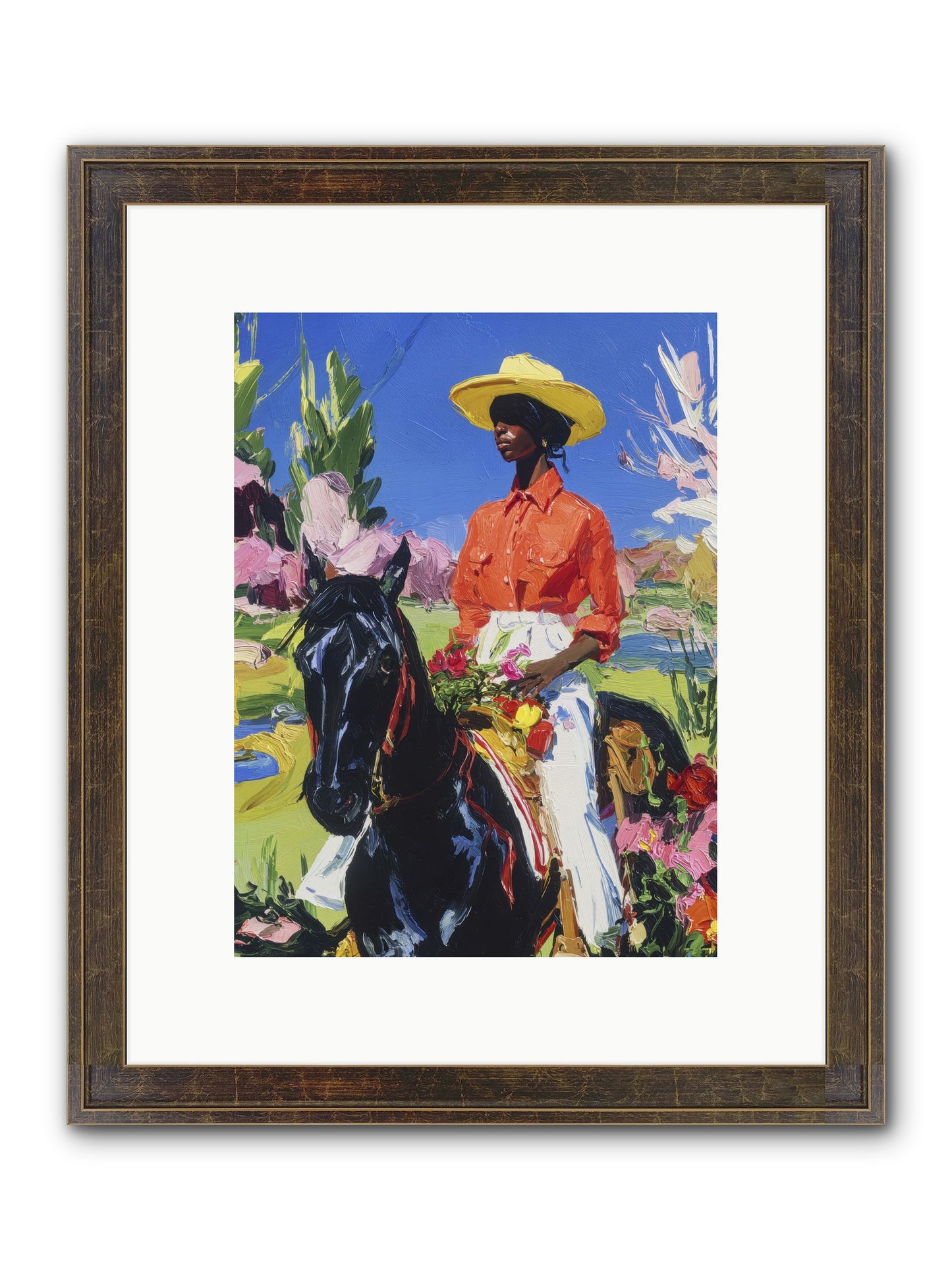 Sacred & Slow Morning Framed Print - Slimwoods Black/Gold 9x12
