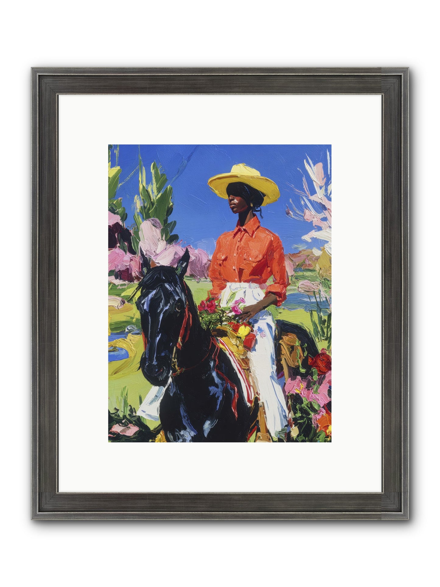 Sacred & Slow Morning Framed Print - Slimwoods Black/Silver 9x12