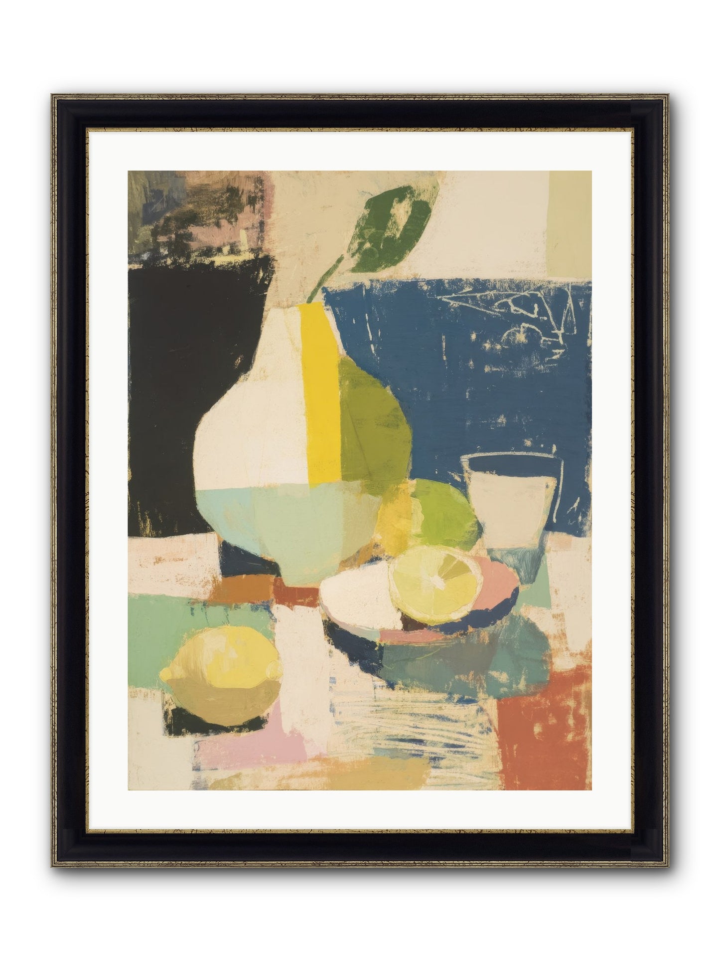 Sacred Space Framed Print - Black & Gold 24x32