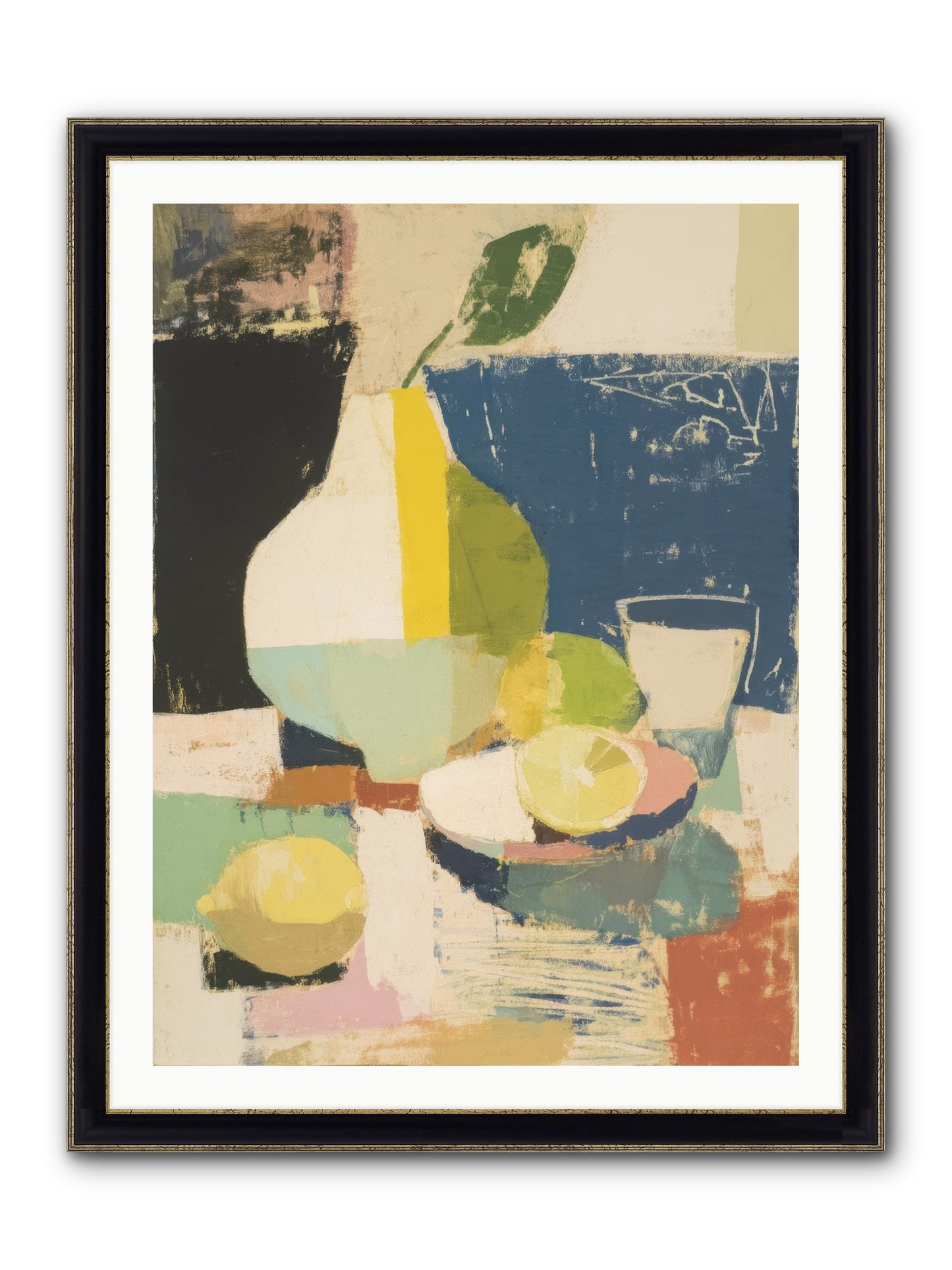 Sacred Space Framed Print - Black & Gold 30x40