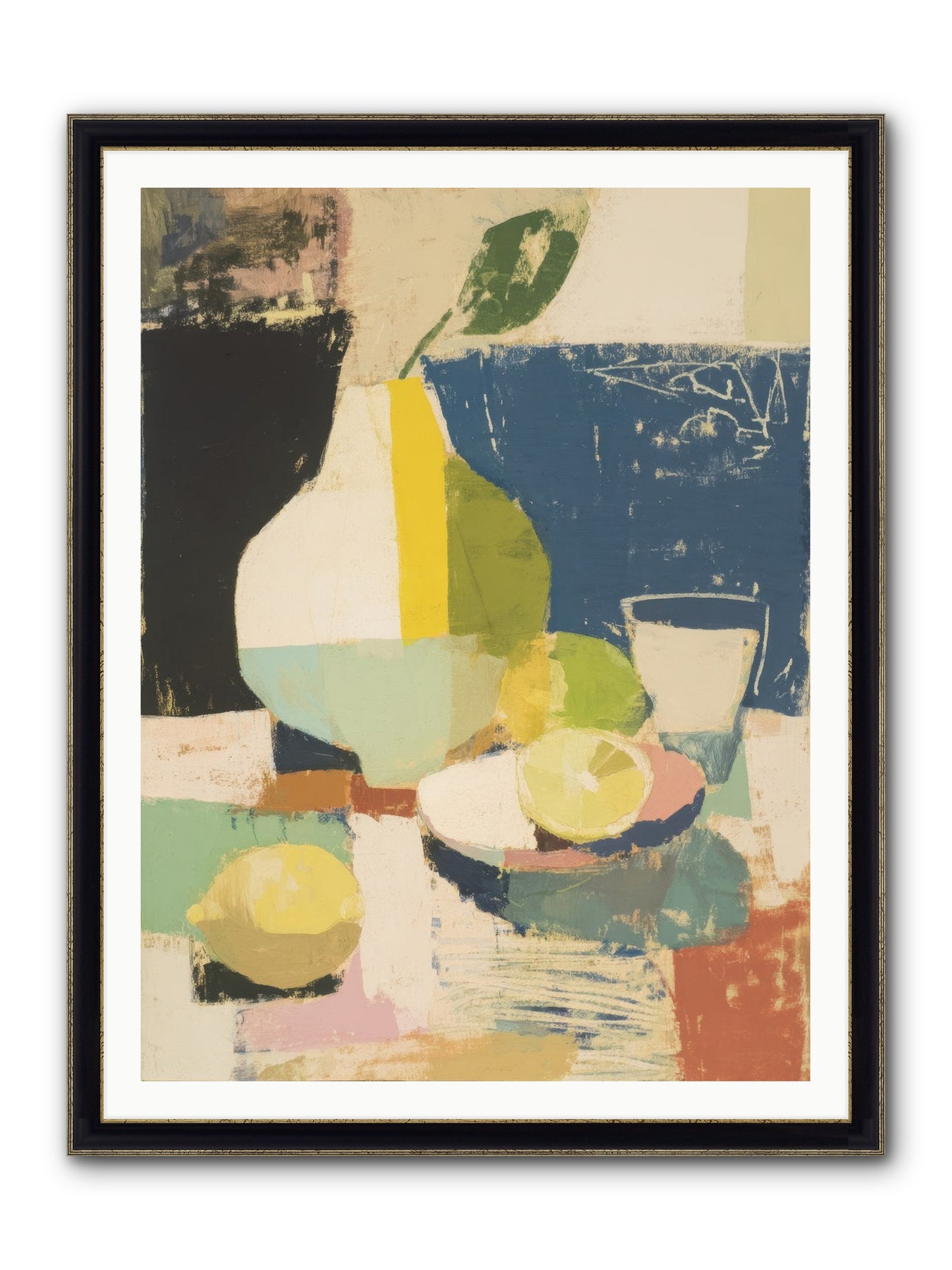 Sacred Space Framed Print - Black & Gold 36x48