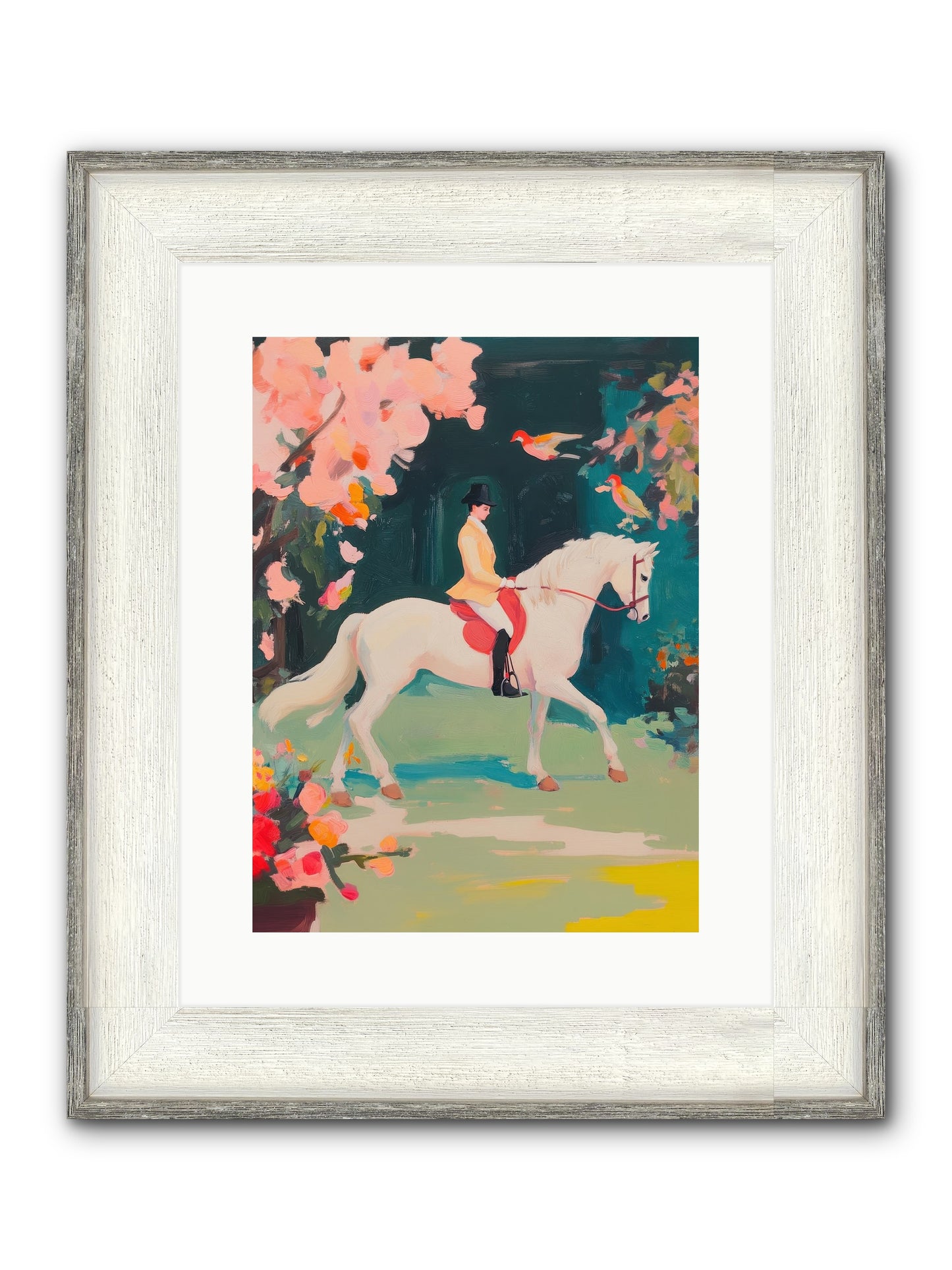 Saddle Savvy Framed Print - Driftwood White 12x16