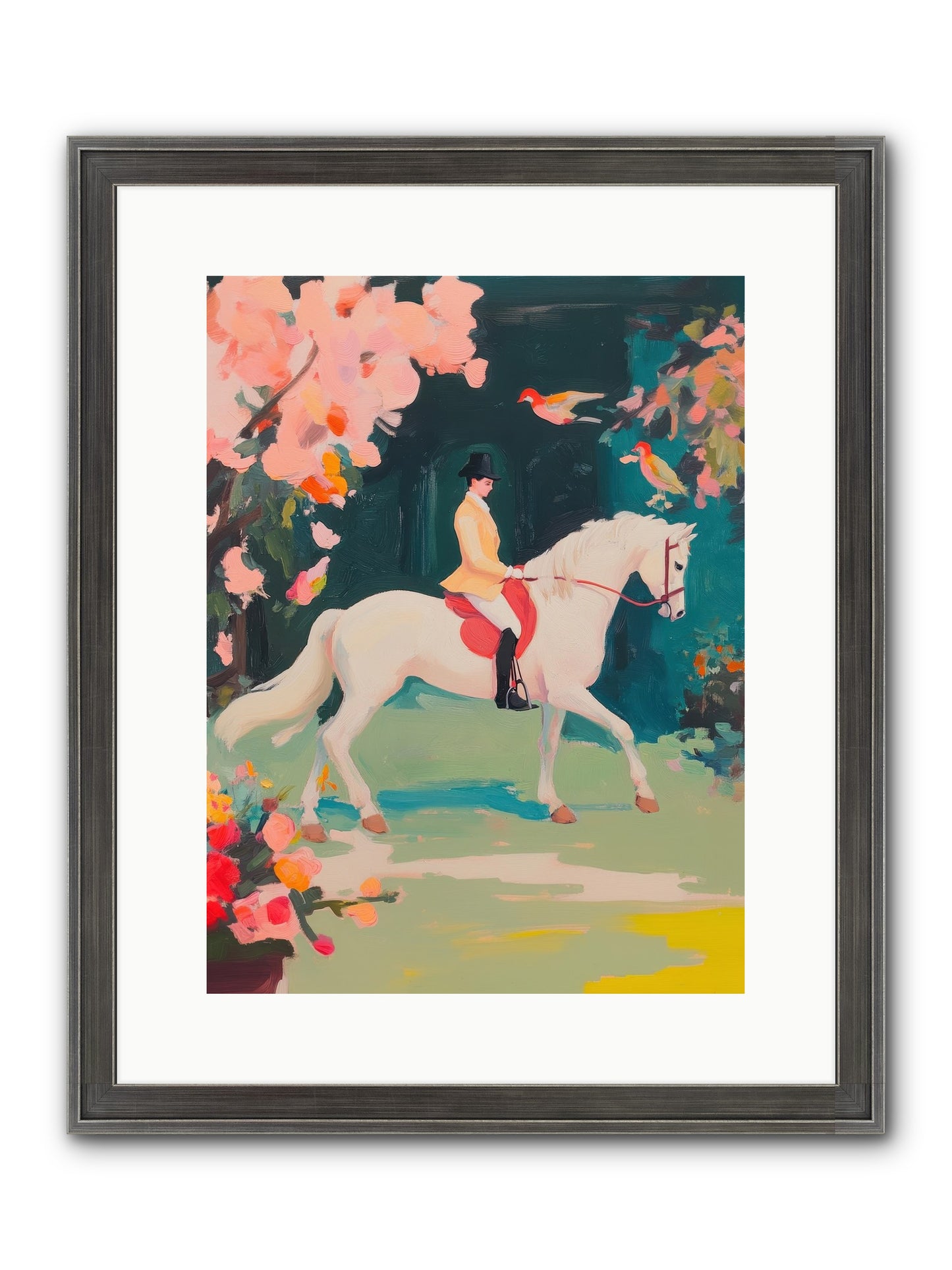 Saddle Savvy Framed Print - Slimwoods Black/Silver 12x16