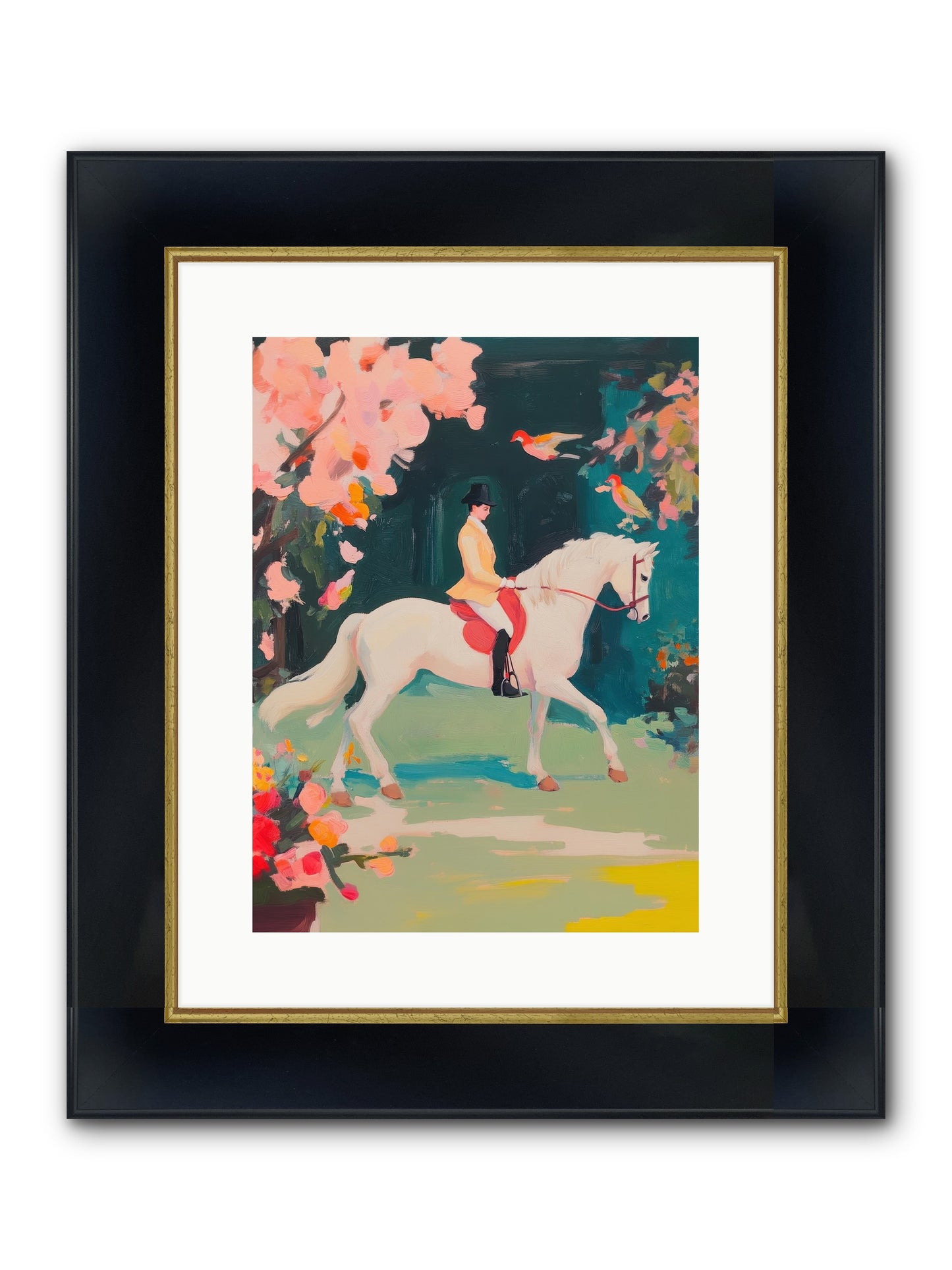 Saddle Savvy Framed Print - Wide Black w/Gold 12x16