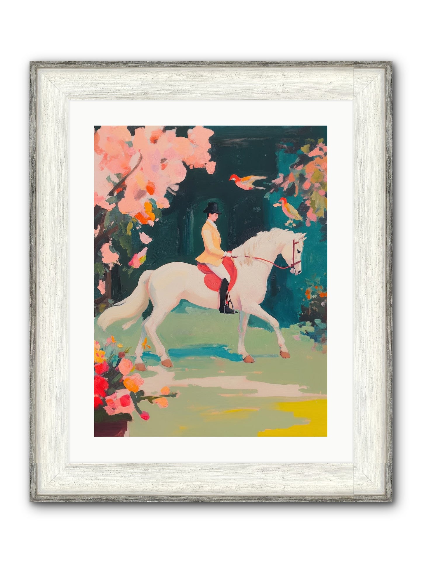 Saddle Savvy Framed Print - Driftwood White 18x24