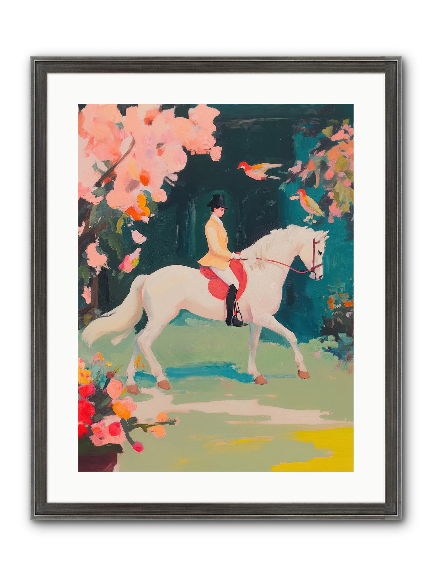 Saddle Savvy Framed Print - Slimwoods Black/Silver 18x24