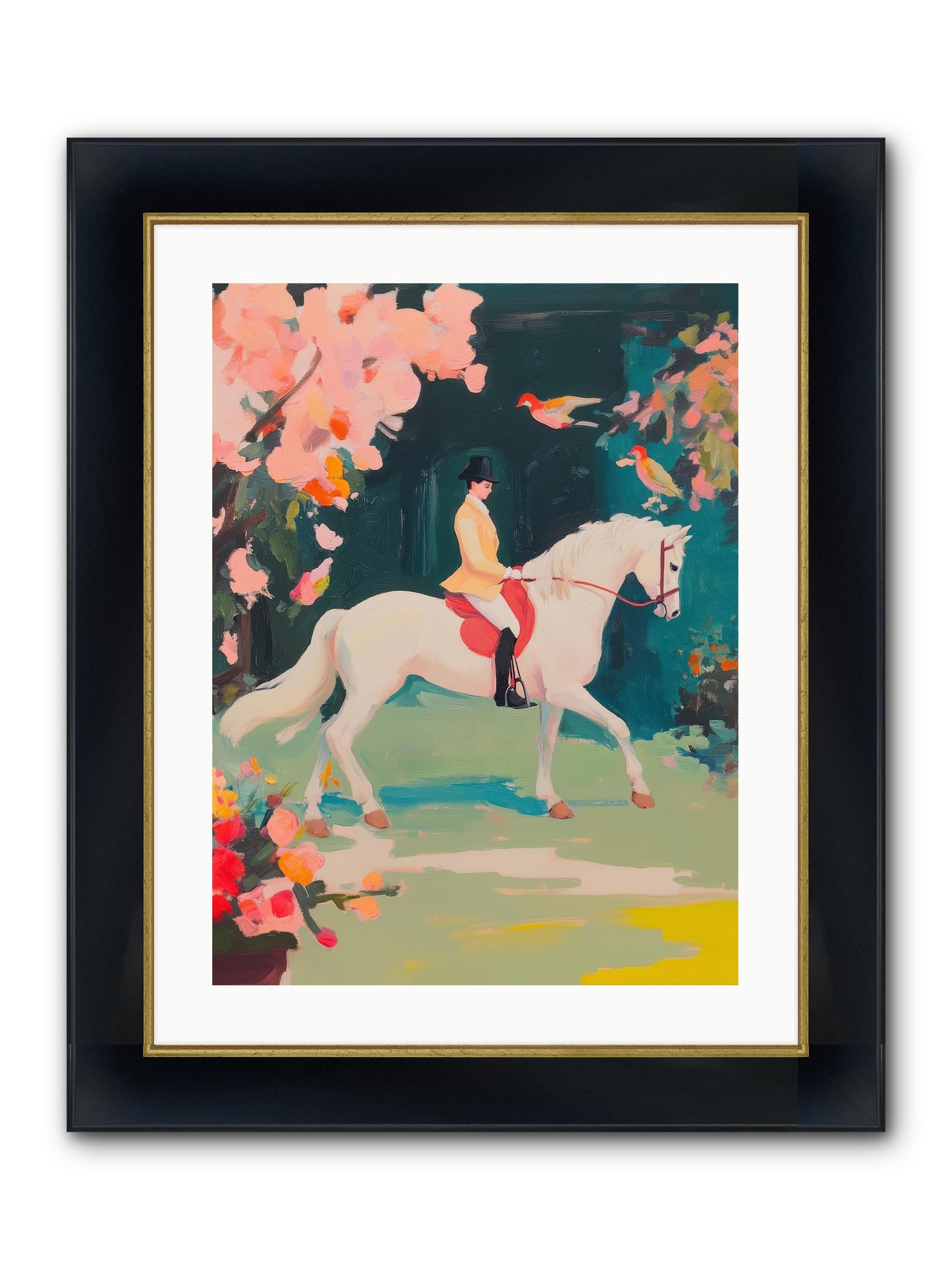Saddle Savvy Framed Print - Wide Black w/Gold 18x24