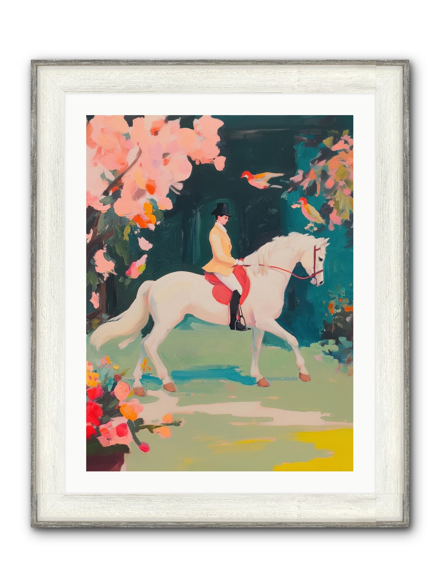 Saddle Savvy Framed Print - Driftwood White 24x32