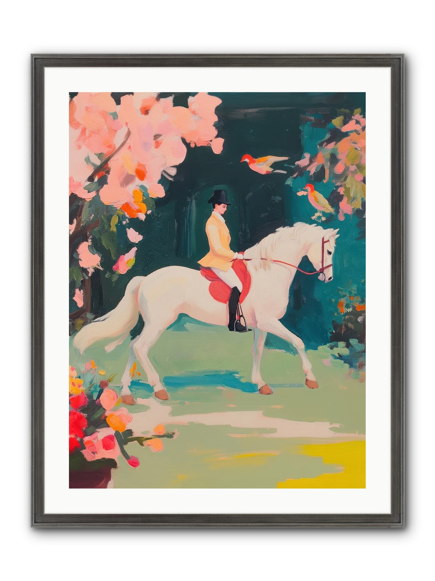 Saddle Savvy Framed Print - Slimwoods Black/Silver 24x32