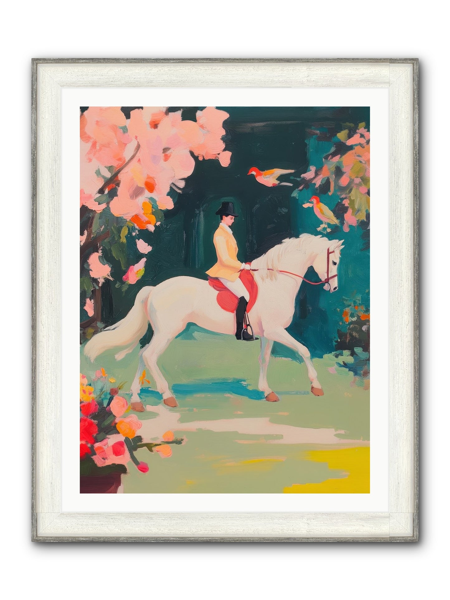 Saddle Savvy Framed Print - Driftwood White 30x40