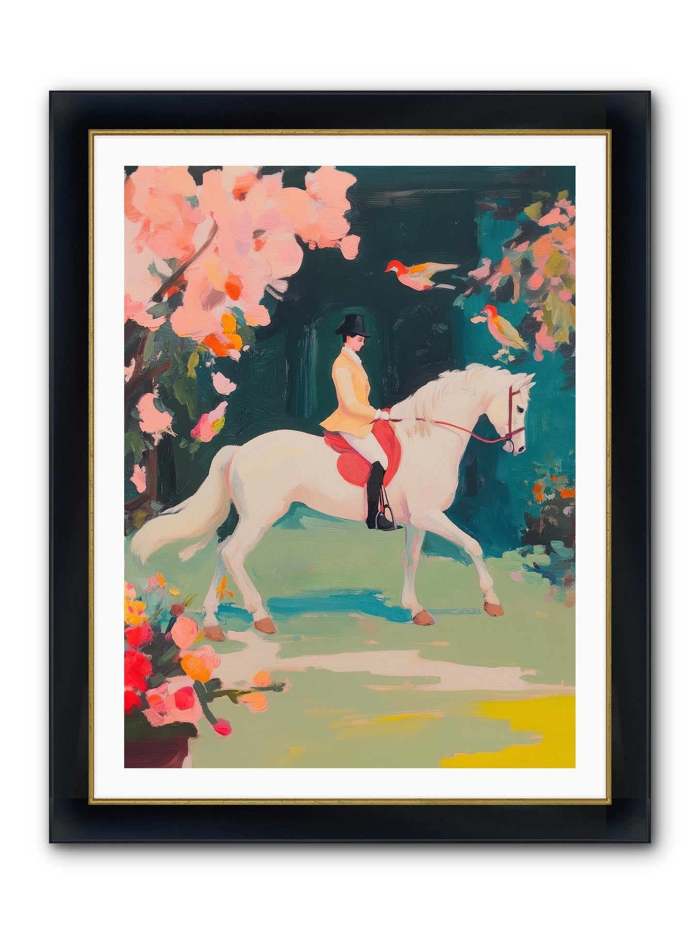 Saddle Savvy Framed Print - Wide Black w/Gold 30x40