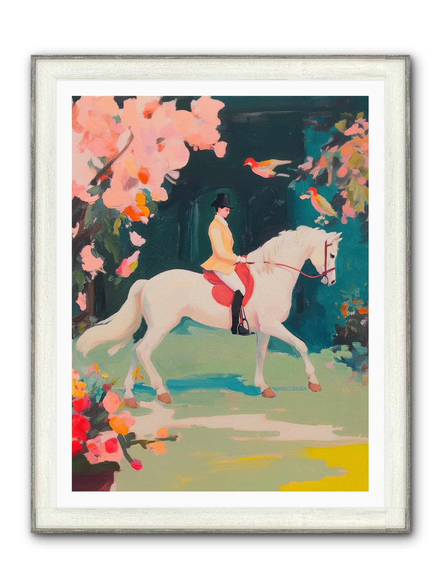 Saddle Savvy Framed Print - Driftwood White 36x48