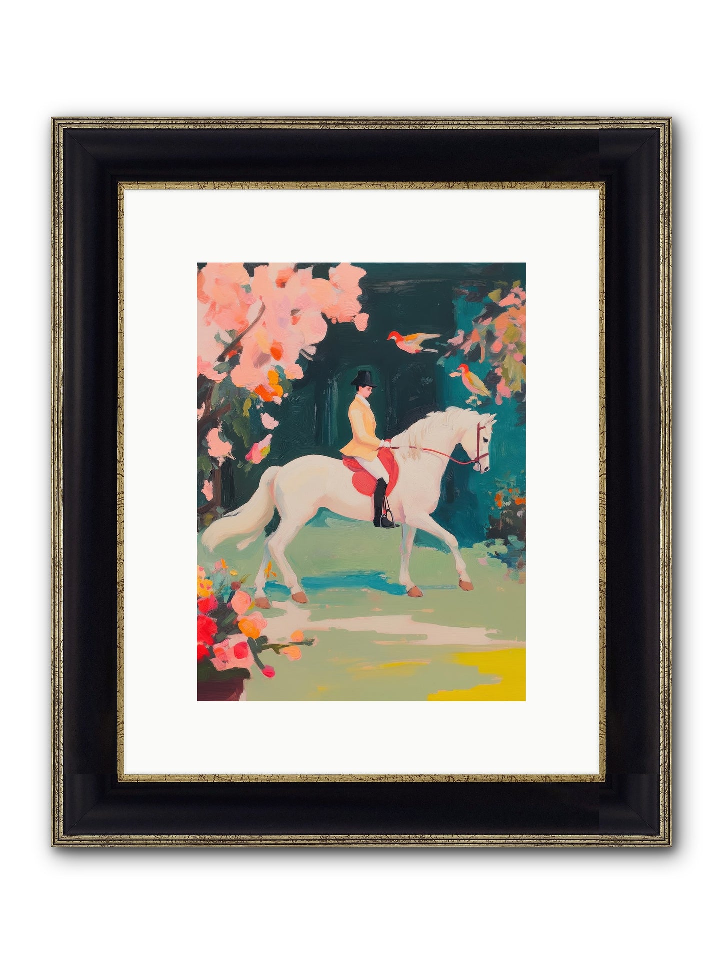 Saddle Savvy Framed Print - Black & Gold 9x12