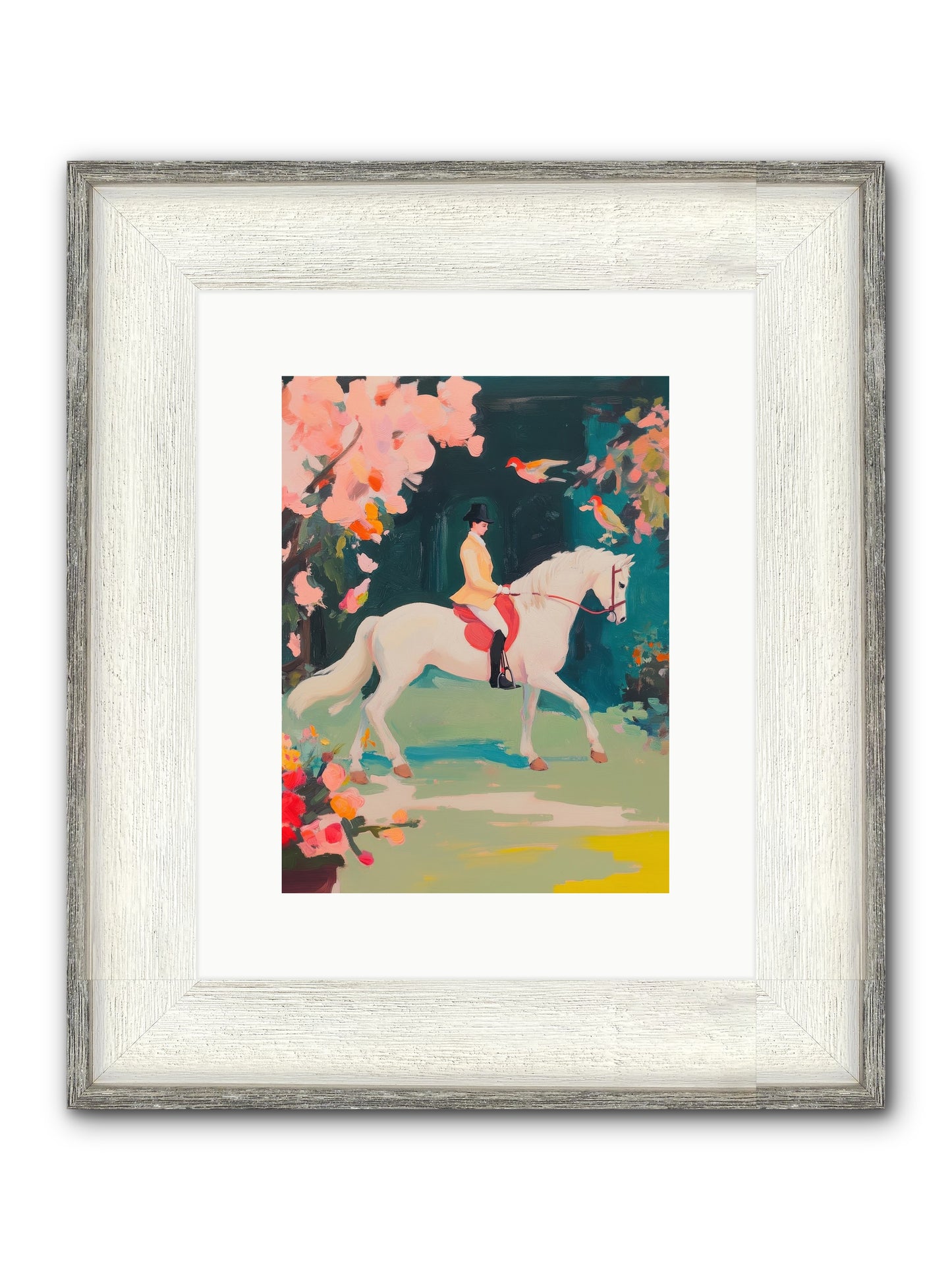 Saddle Savvy Framed Print - Driftwood White 9x12