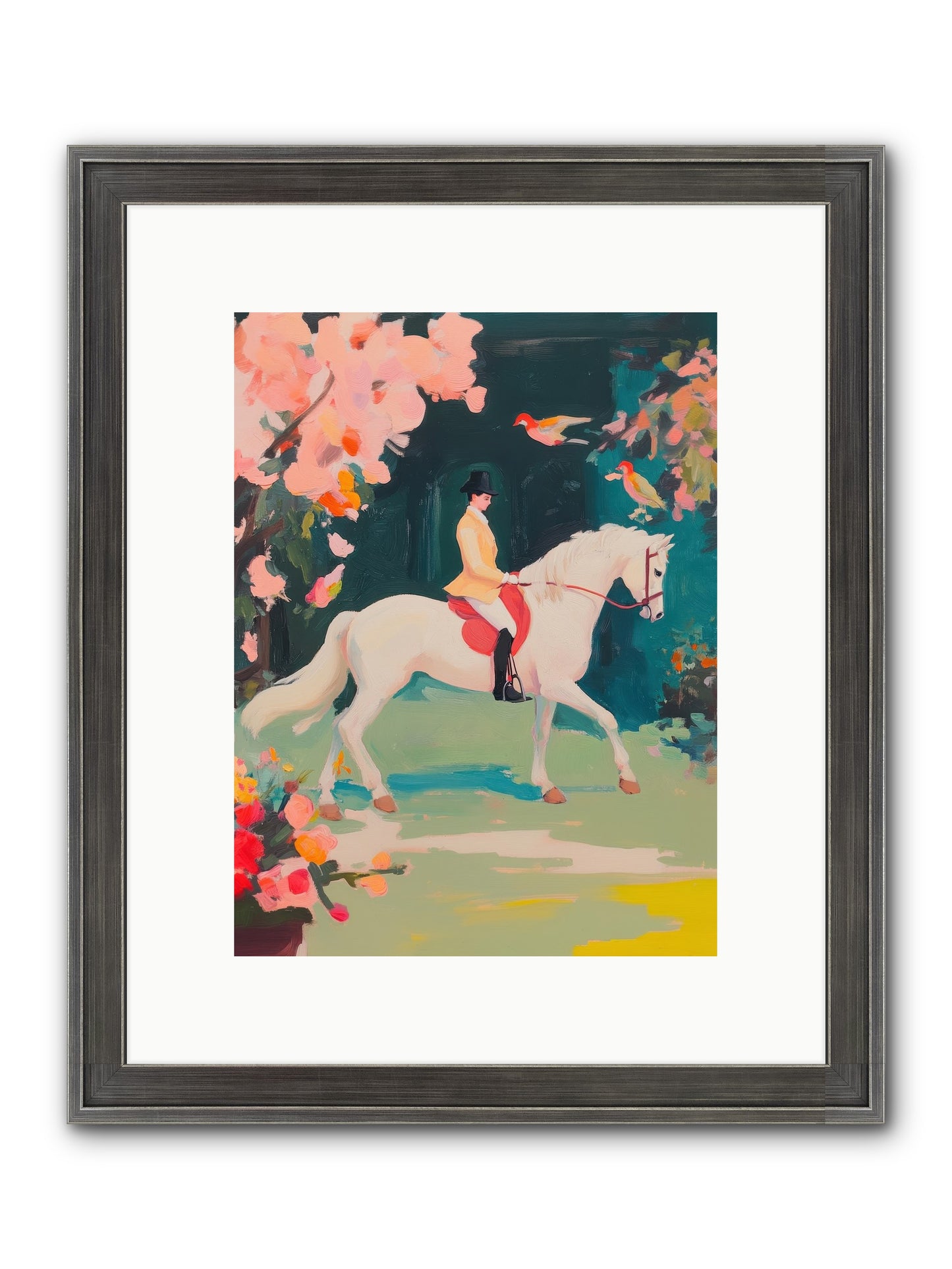 Saddle Savvy Framed Print - Slimwoods Black/Silver 9x12