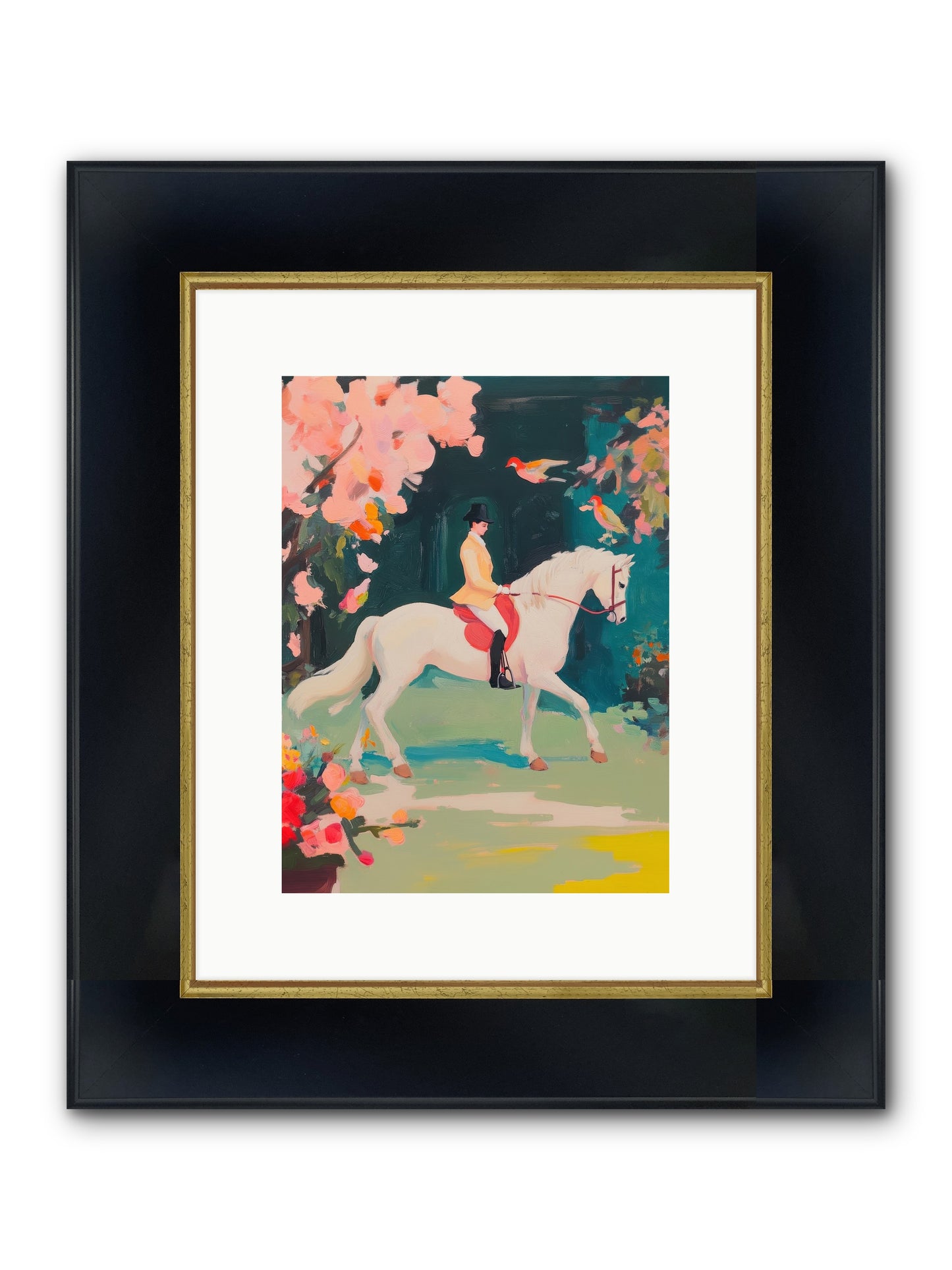 Saddle Savvy Framed Print - Wide Black w/Gold 9x12