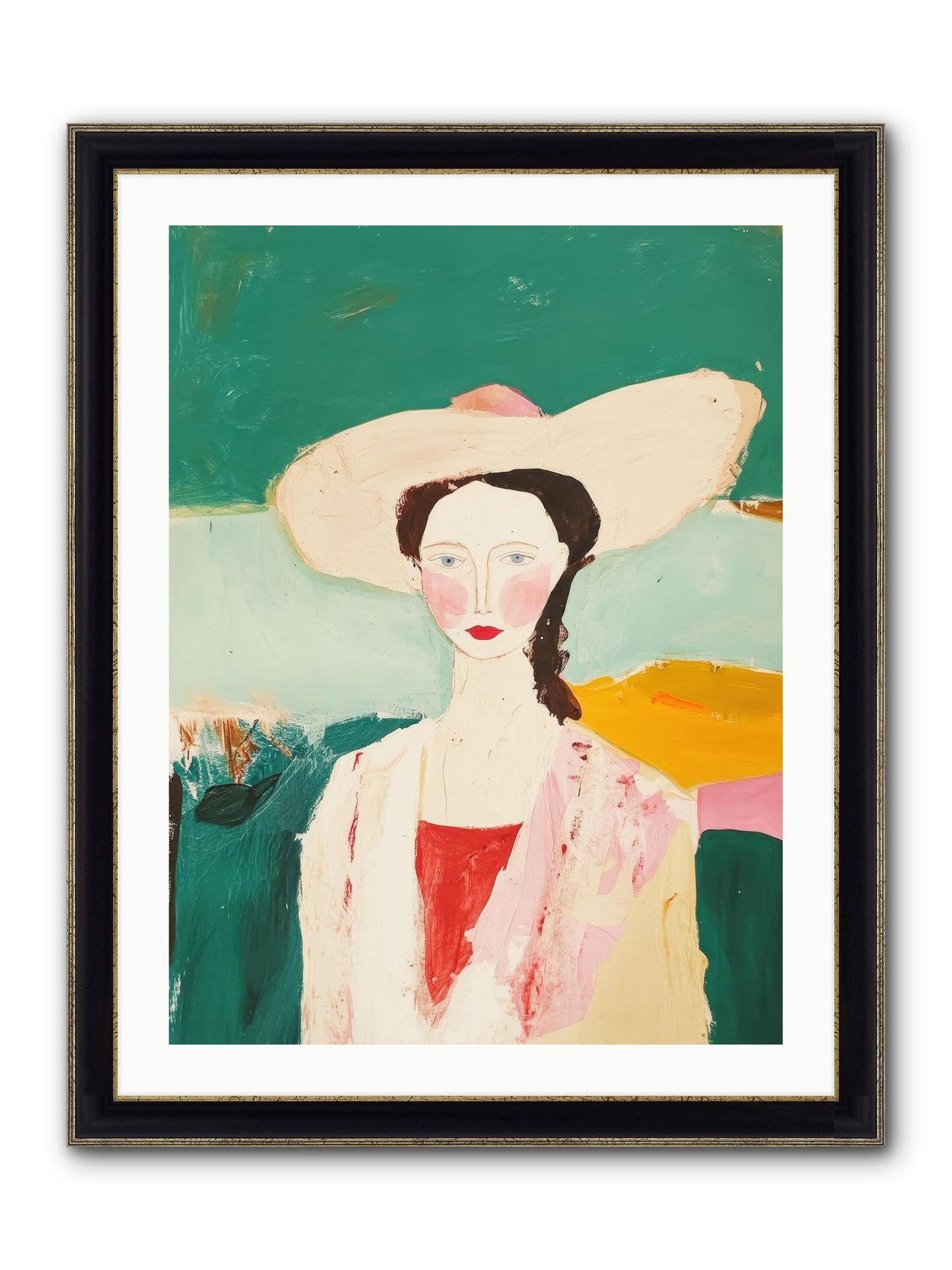 Saddle Savvy Belle Framed Print - Black & Gold 24x32