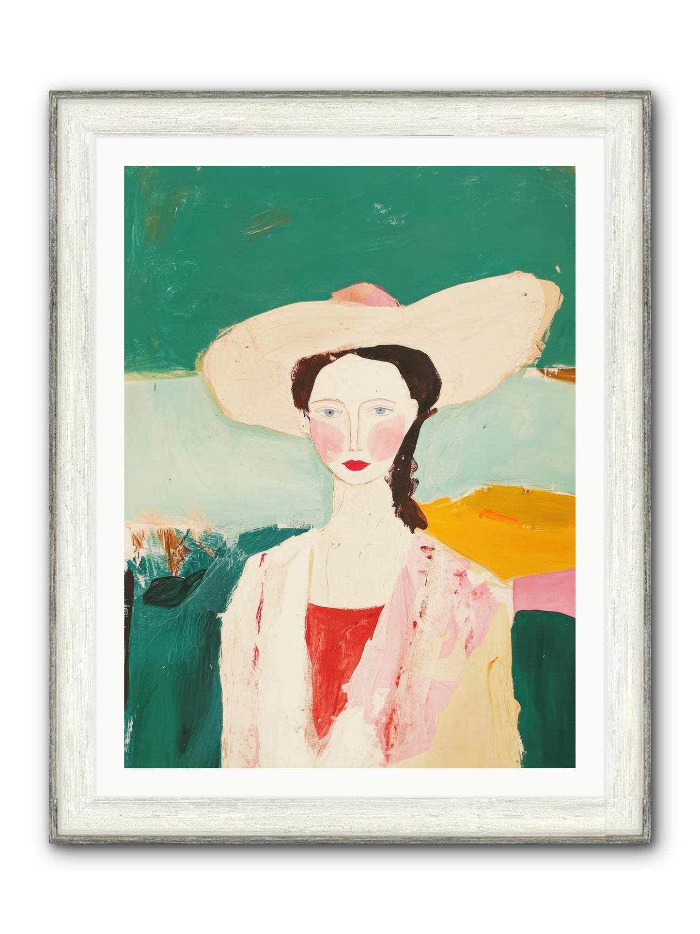 Saddle Savvy Belle Framed Print - Driftwood White 30x40