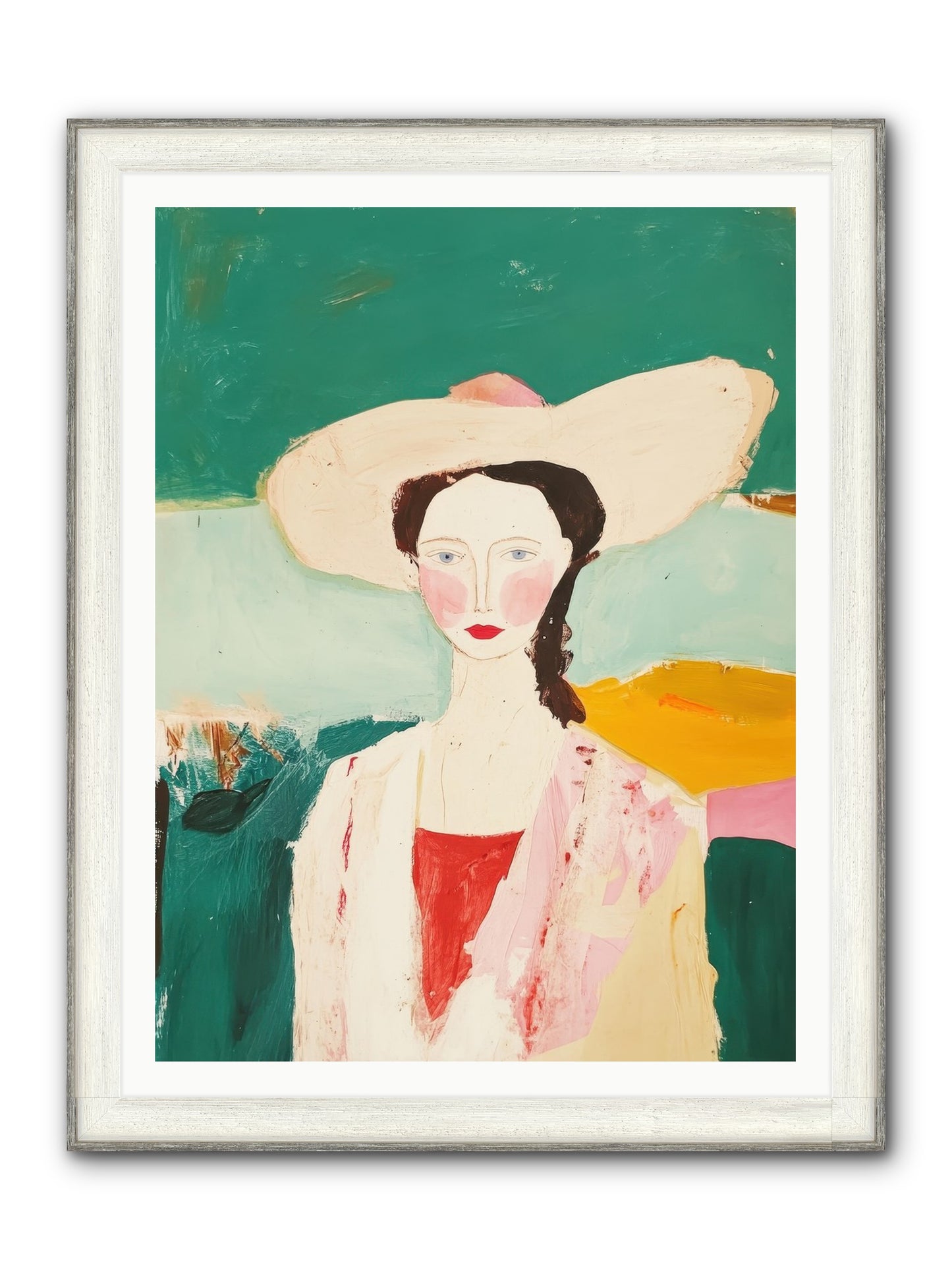 Saddle Savvy Belle Framed Print - Driftwood White 36x48