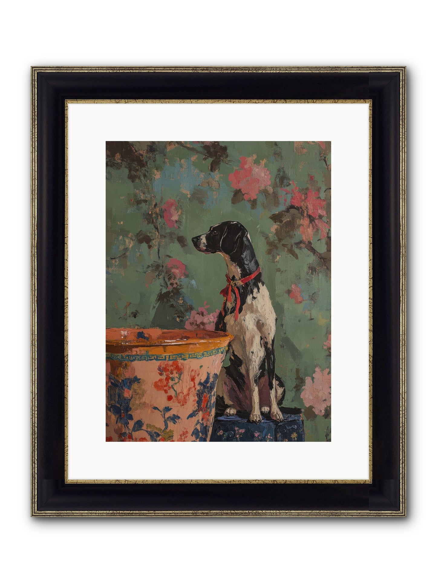 Sage Framed Print - Black & Gold 12x16