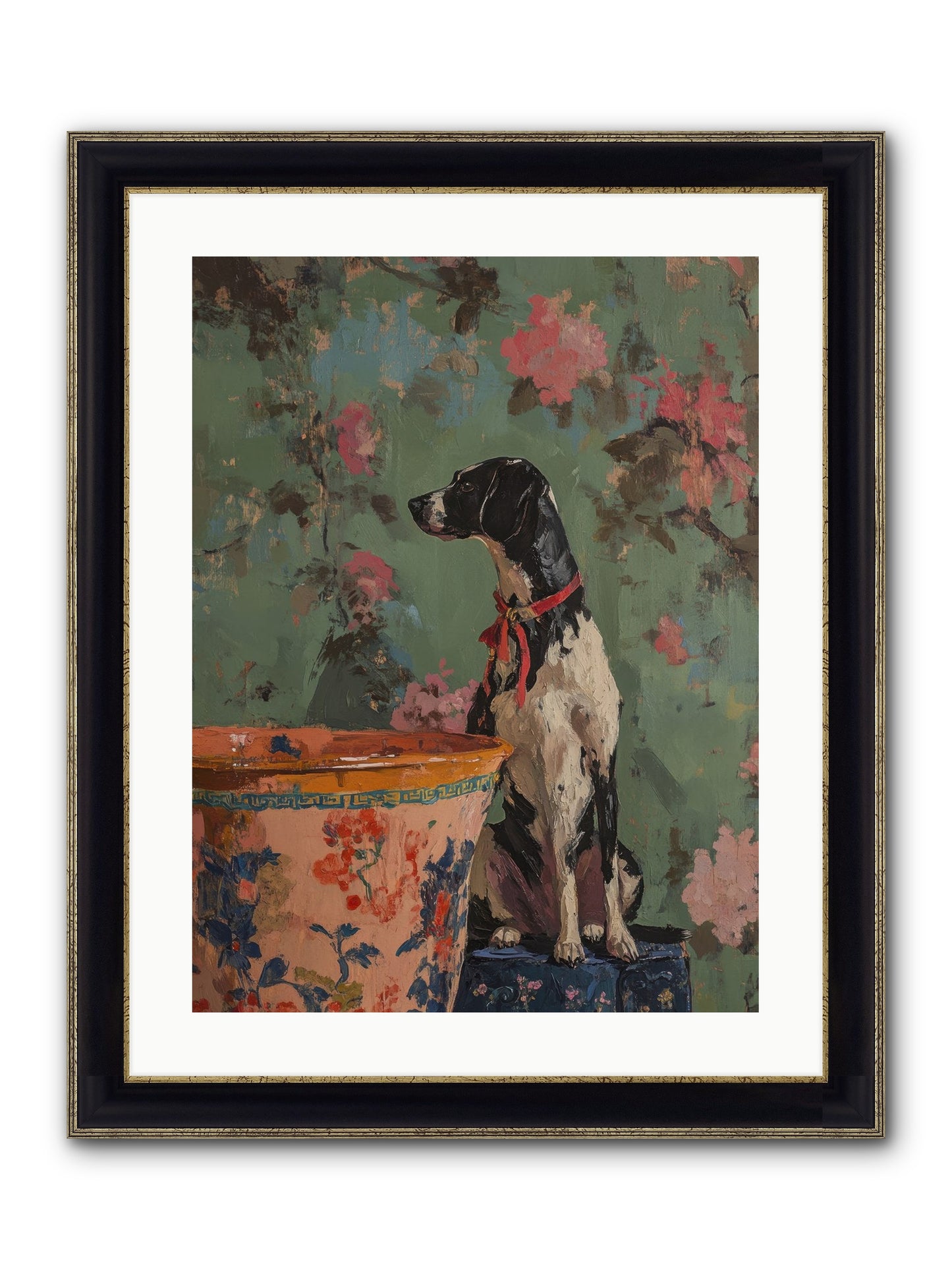 Sage Framed Print - Black & Gold 18x24