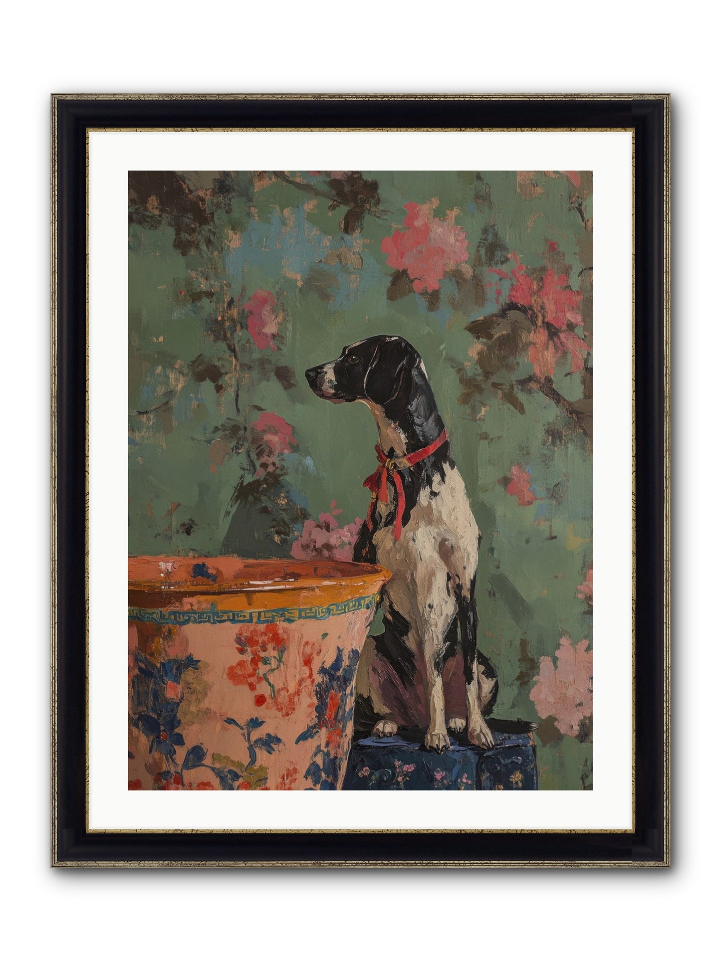 Sage Framed Print - Black & Gold 24x32