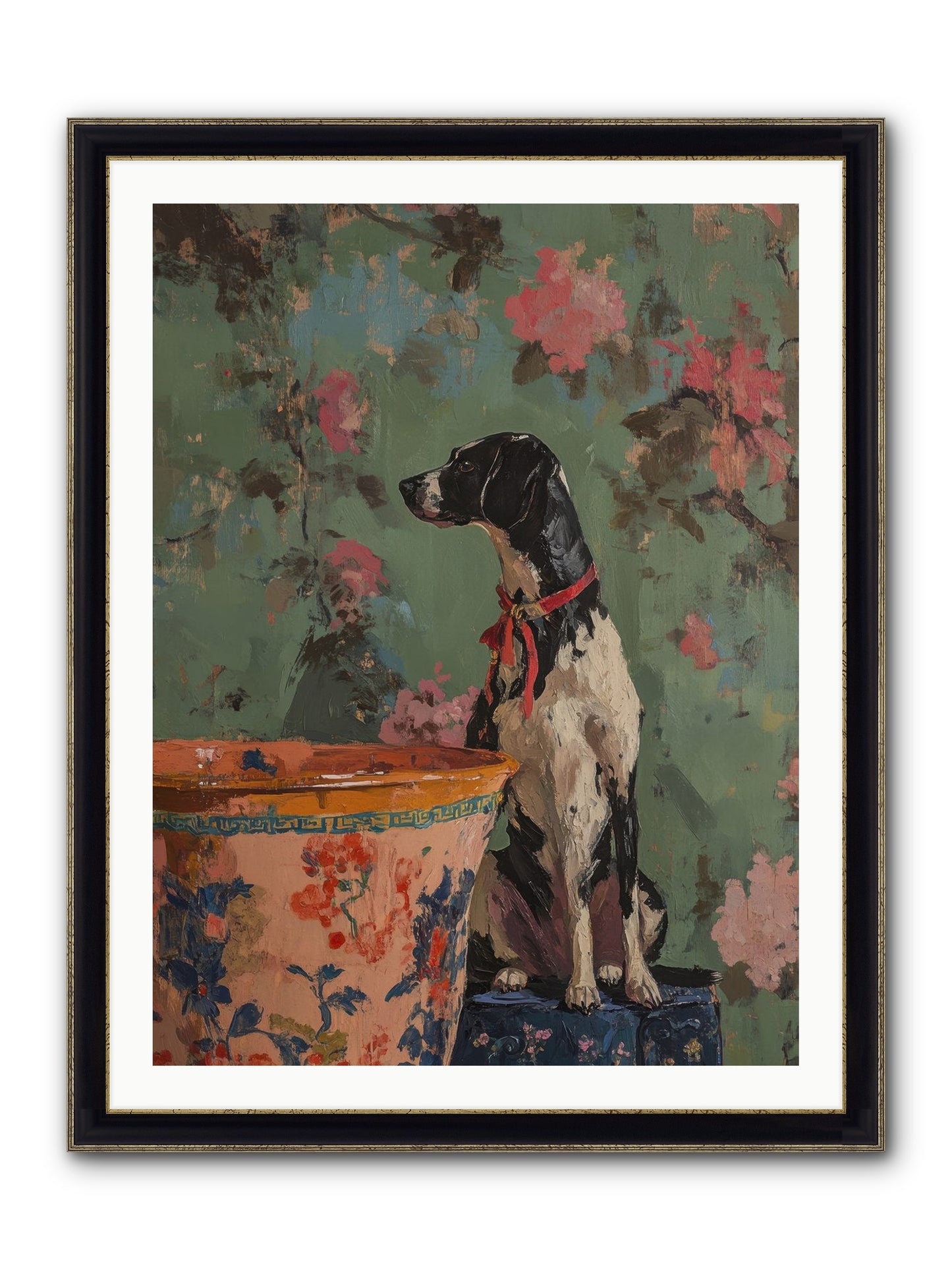Sage Framed Print - Black & Gold 30x40