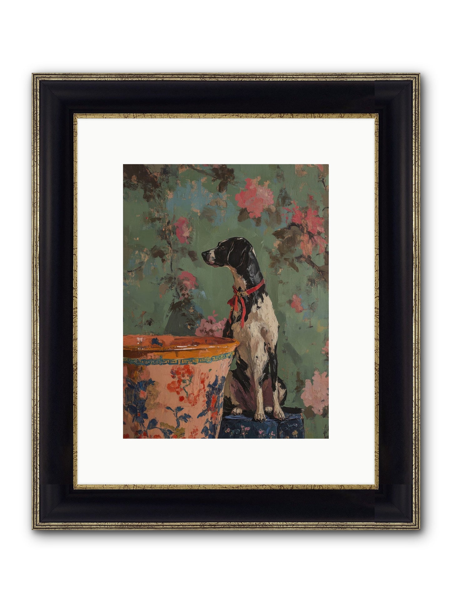 Sage Framed Print - Black & Gold 9x12