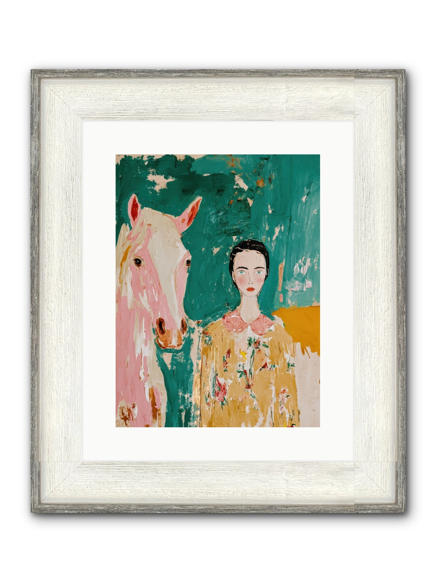 Sage & Stone Framed Print - Driftwood White 12x16