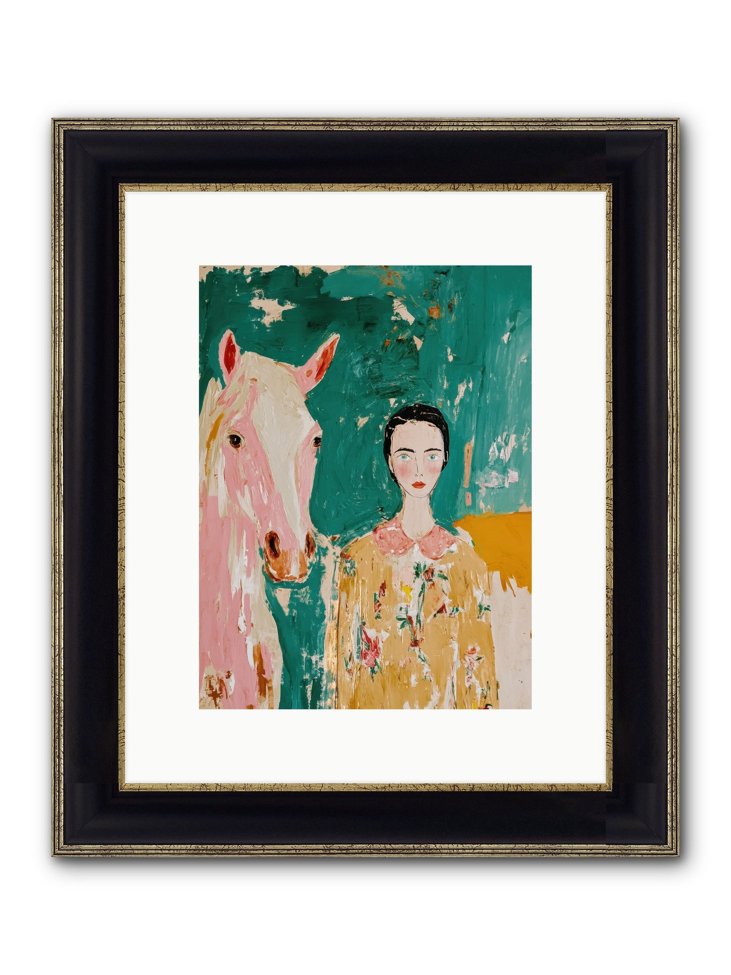 Sage & Stone Framed Print - Black & Gold 9x12