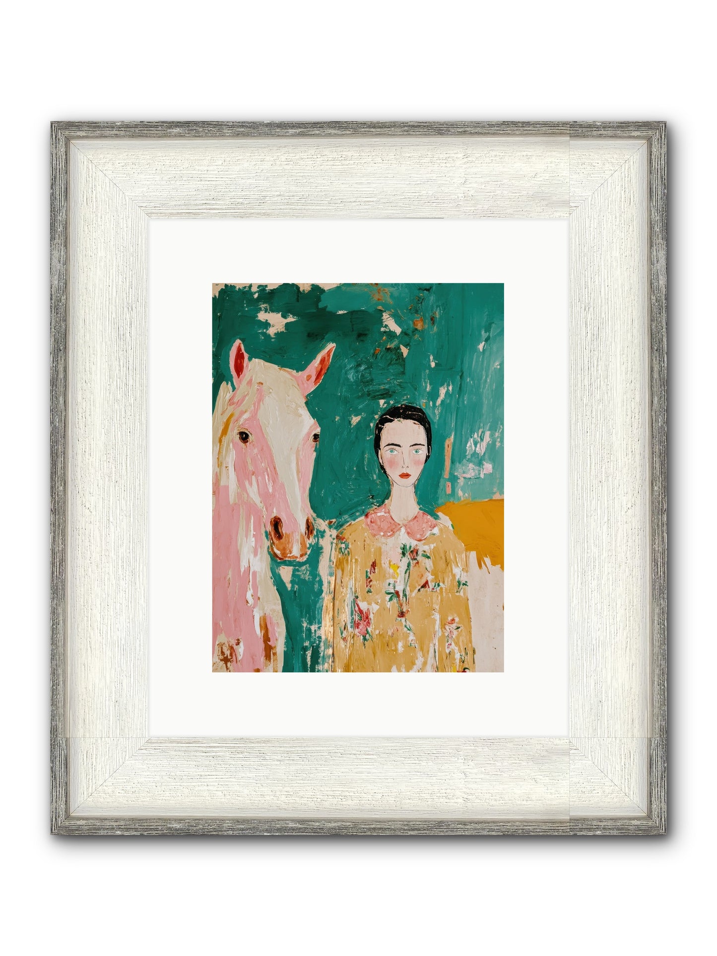 Sage & Stone Framed Print - Driftwood White 9x12