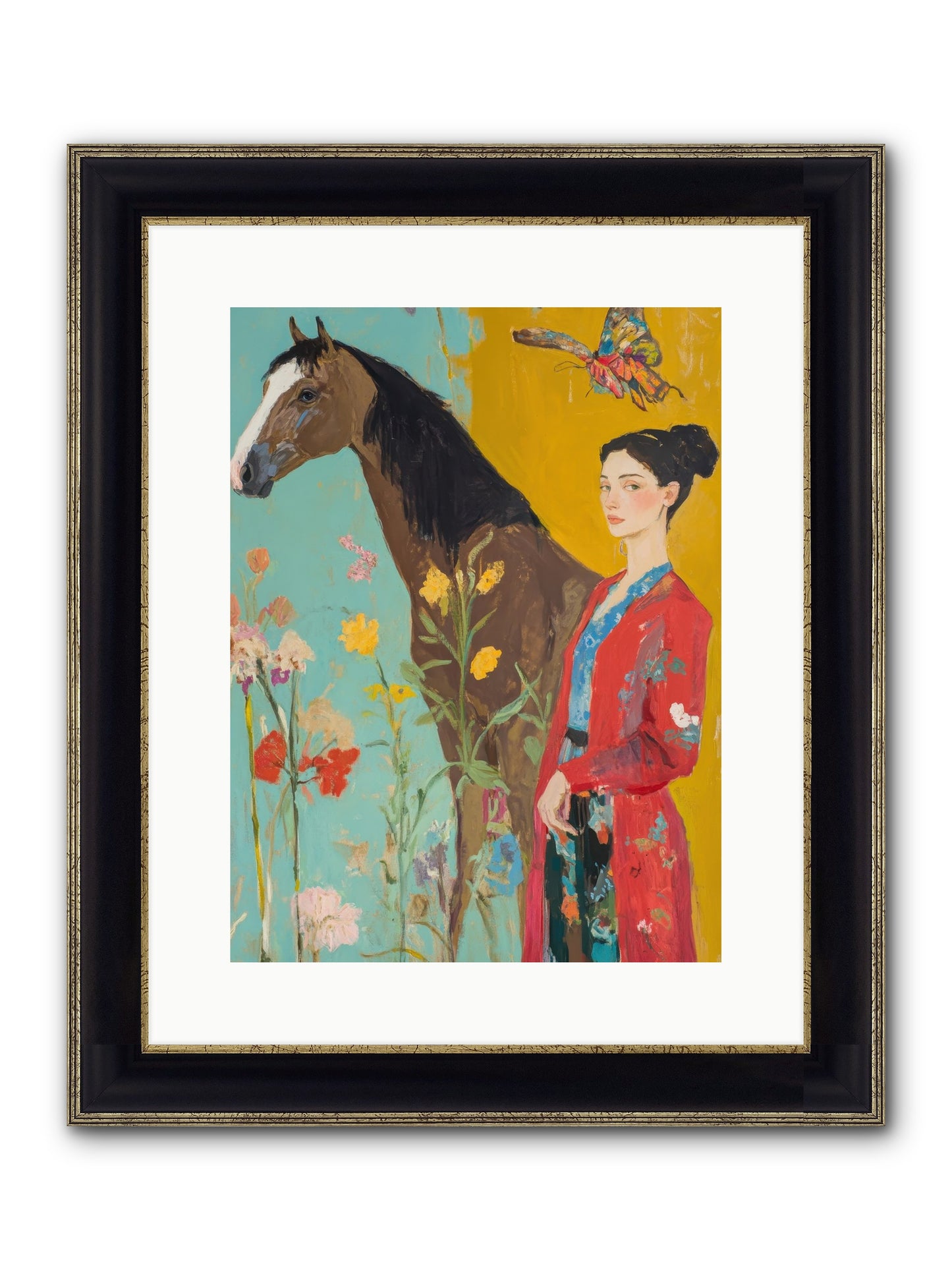 Sagebrush Collector Framed Print - Black & Gold 12x16