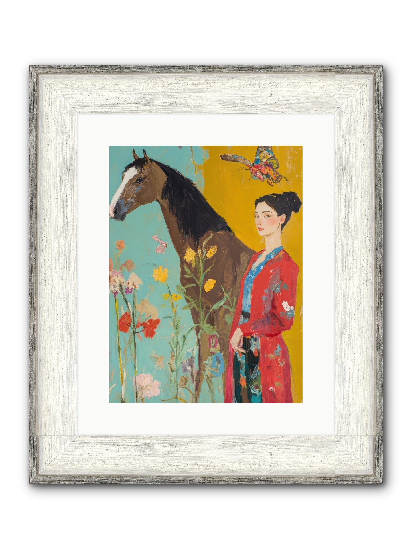 Sagebrush Collector Framed Print - Driftwood White 12x16