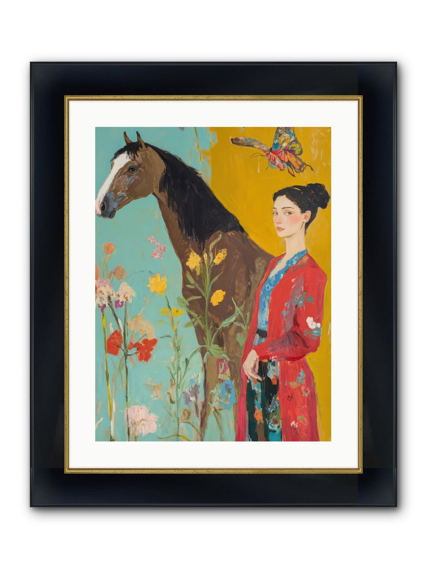 Sagebrush Collector Framed Print - Wide Black w/Gold 18x24
