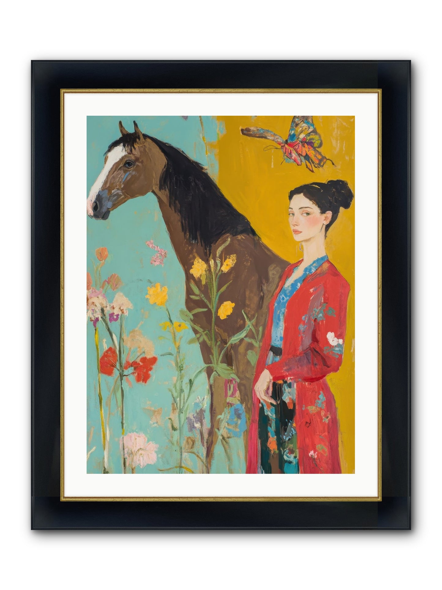 Sagebrush Collector Framed Print - Wide Black w/Gold 24x32