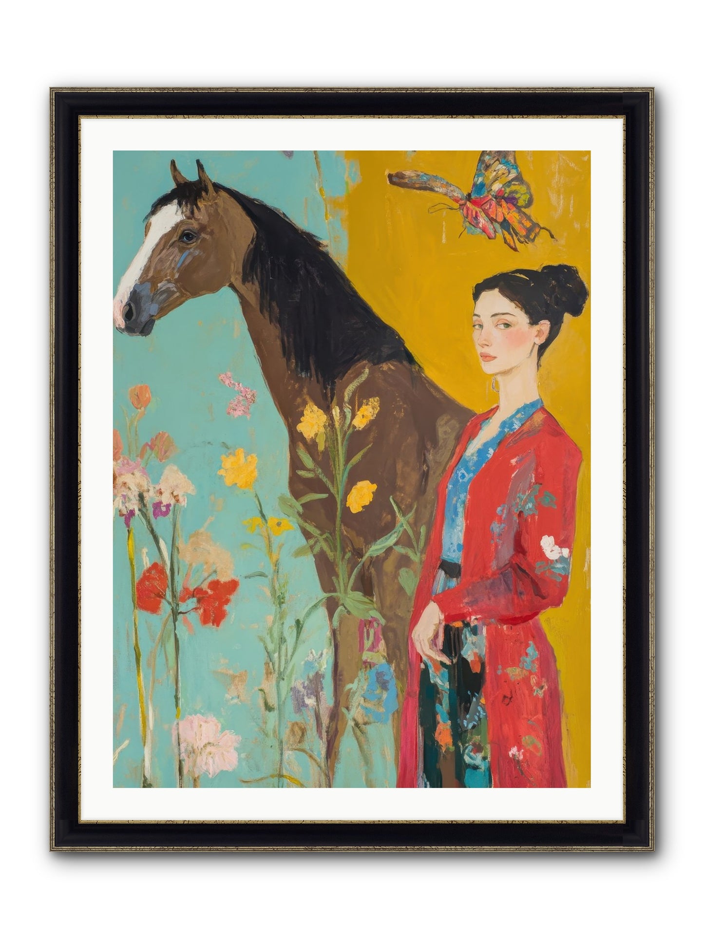 Sagebrush Collector Framed Print - Black & Gold 30x40
