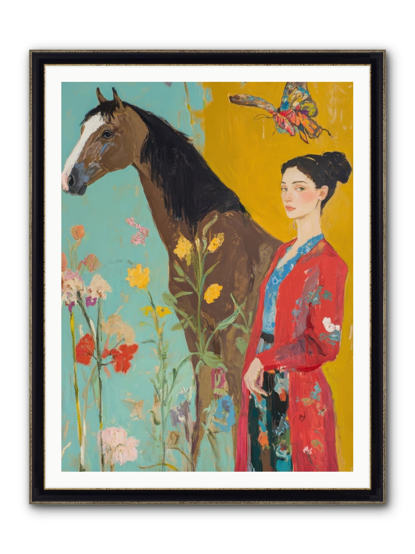 Sagebrush Collector Framed Print - Black & Gold 36x48