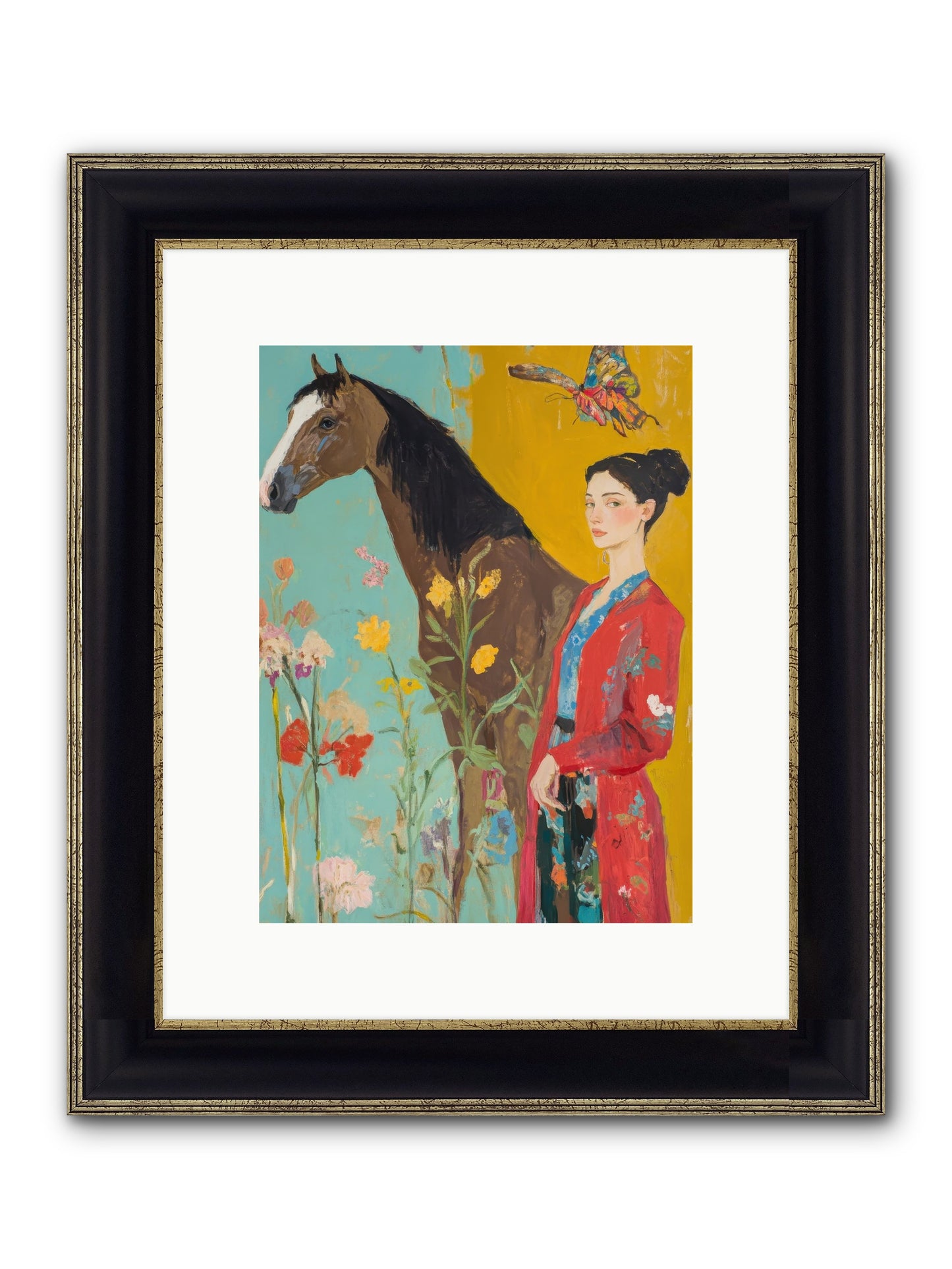 Sagebrush Collector Framed Print - Black & Gold 9x12