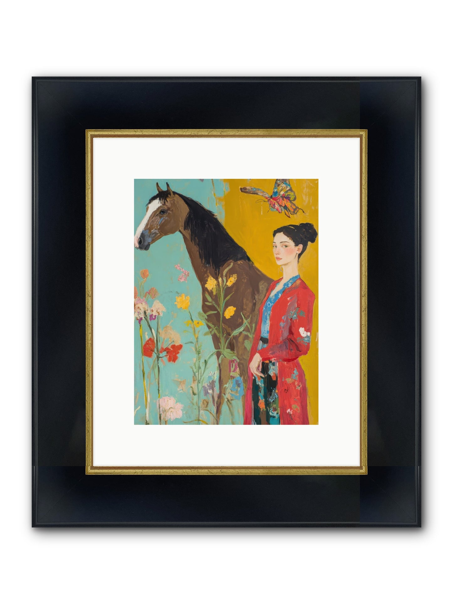 Sagebrush Collector Framed Print - Wide Black w/Gold 9x12
