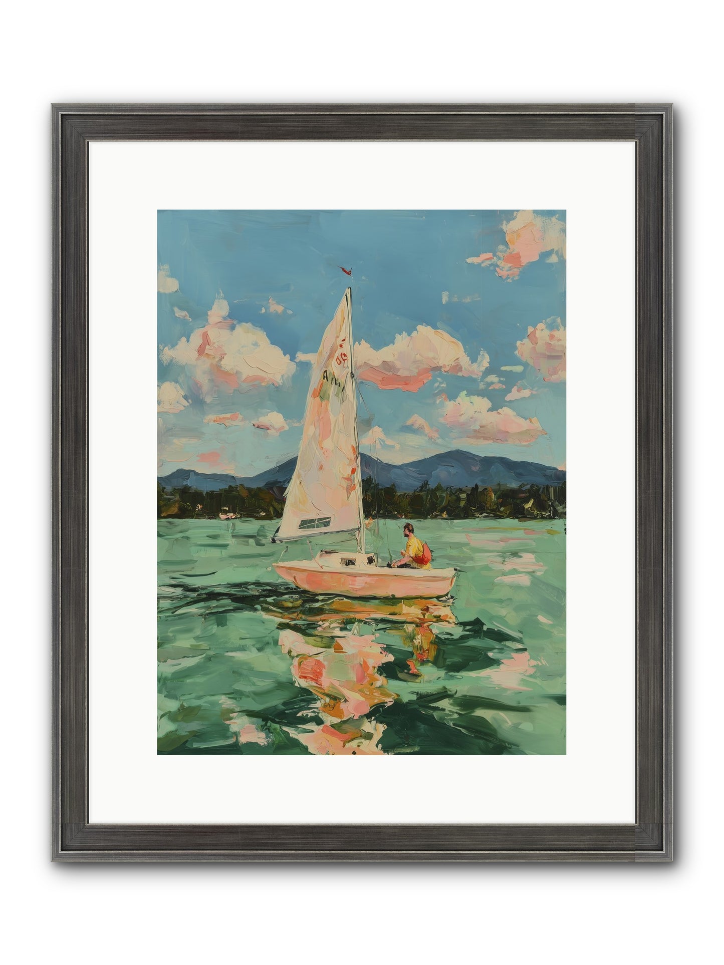 Sail Stories Framed Print - Slimwoods Black/Silver 12x16