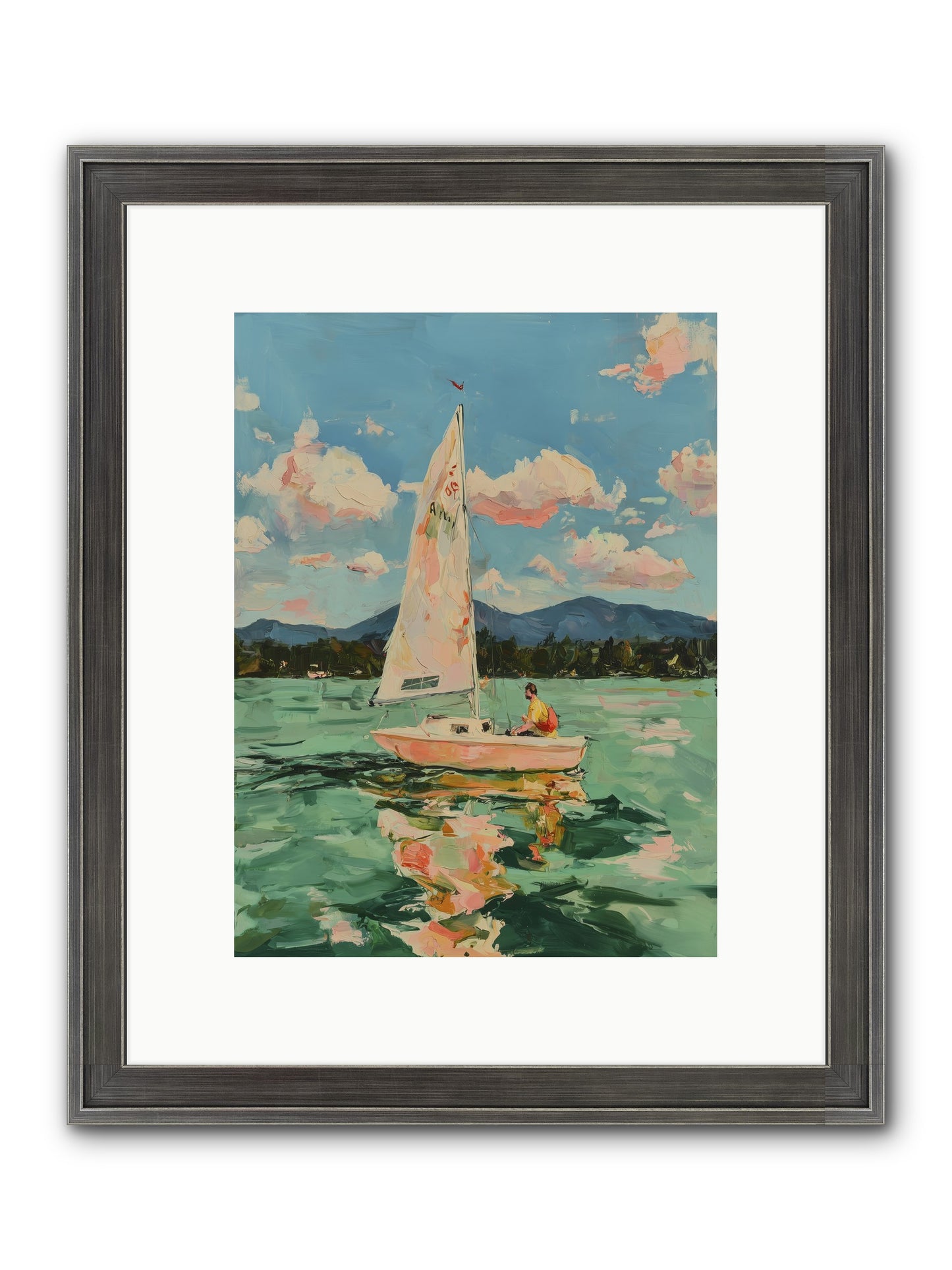 Sail Stories Framed Print - Slimwoods Black/Silver 9x12