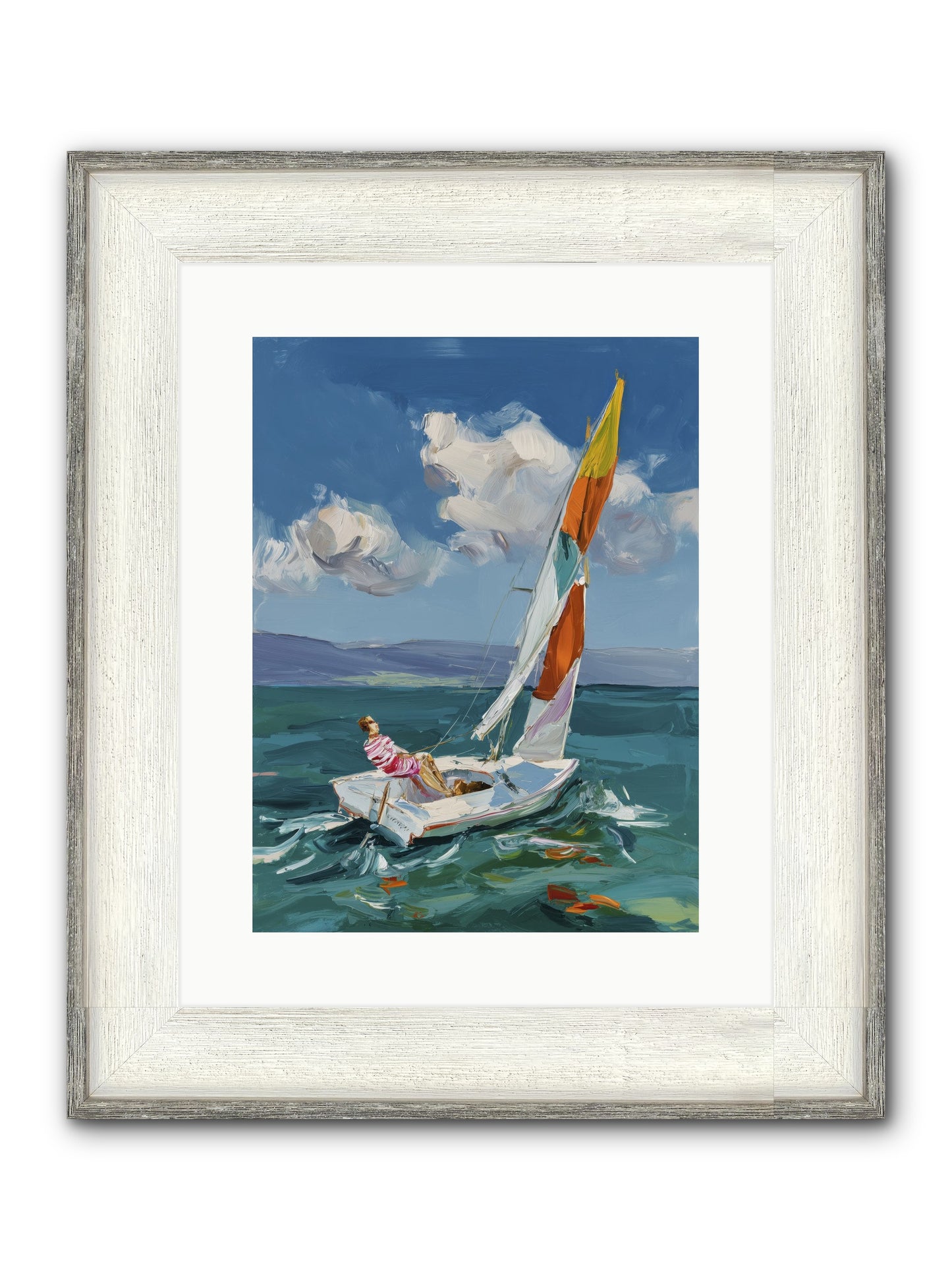 Sailor's Holiday Framed Print - Driftwood White 12x16