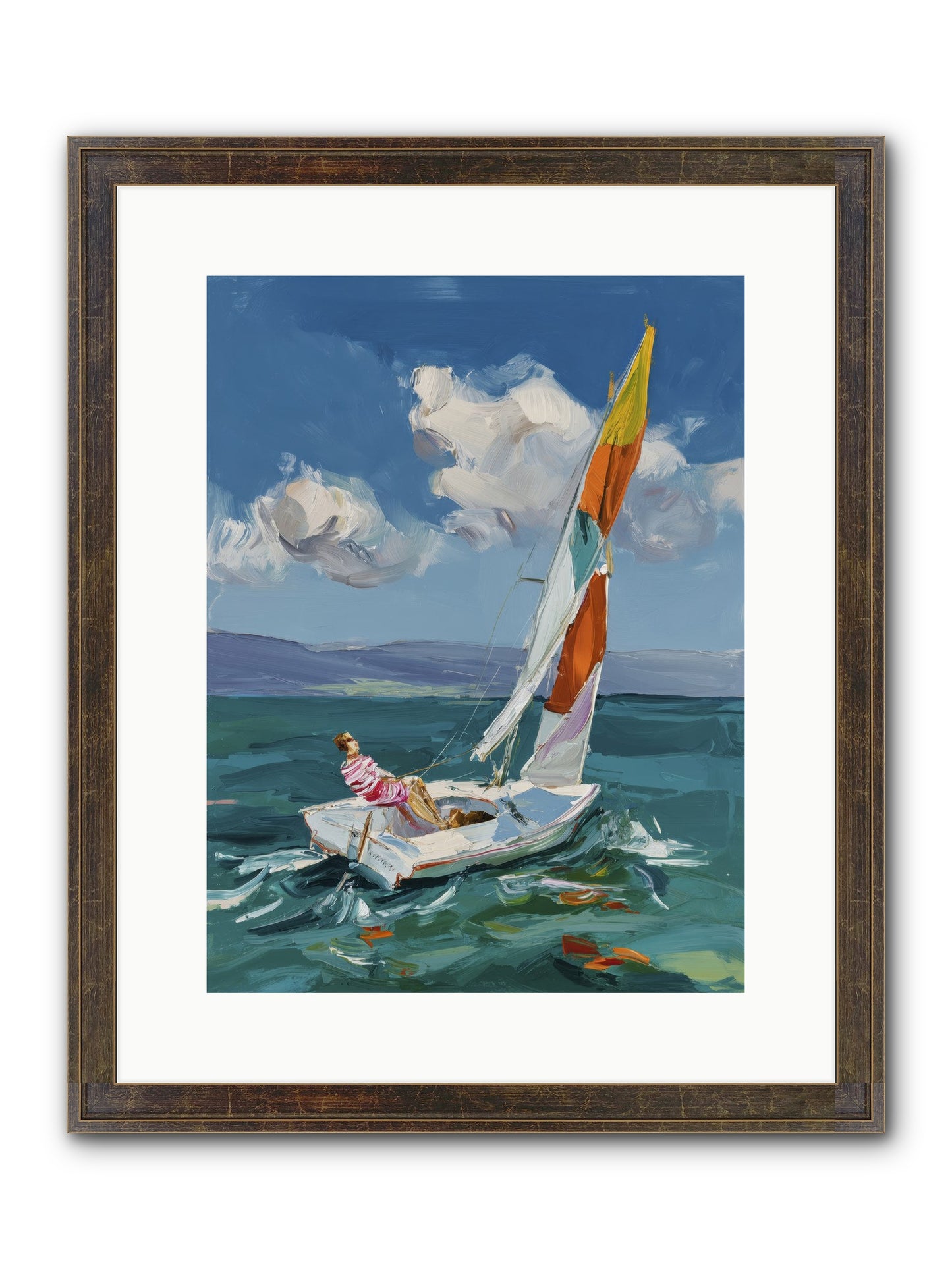Sailor's Holiday Framed Print - Slimwoods Black/Gold 12x16