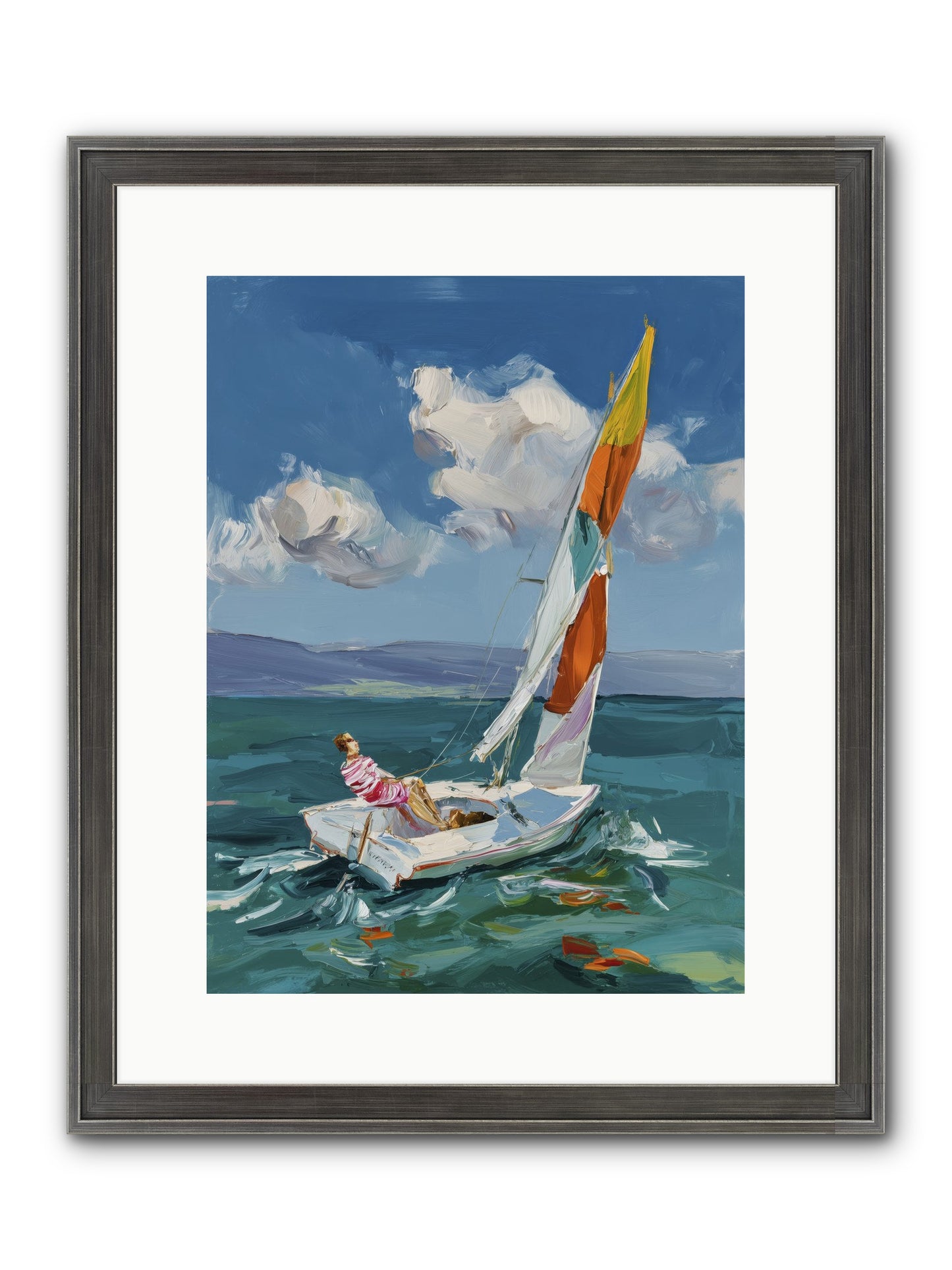 Sailor's Holiday Framed Print - Slimwoods Black/Silver 12x16