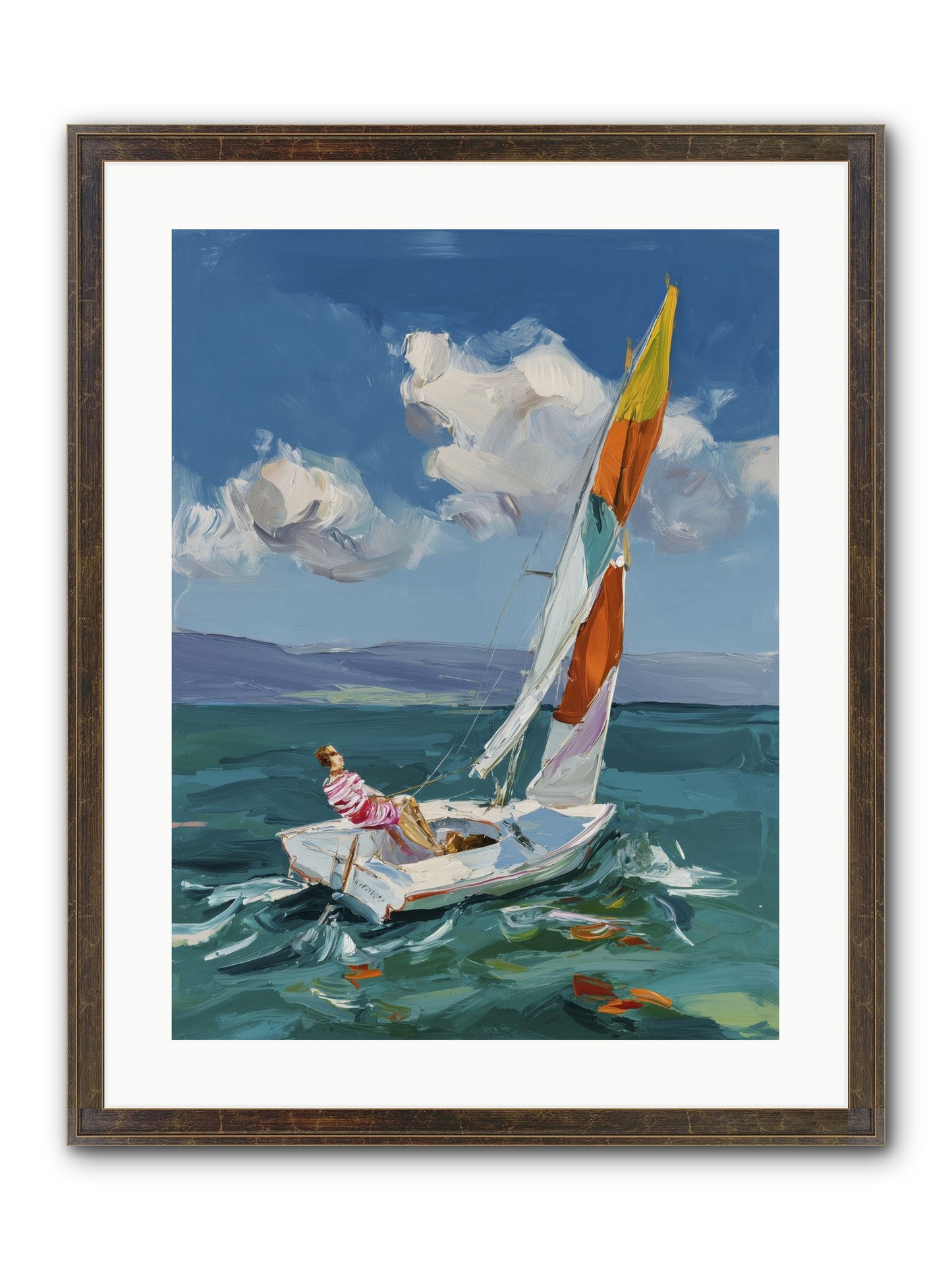Sailor's Holiday Framed Print - Slimwoods Black/Gold 18x24