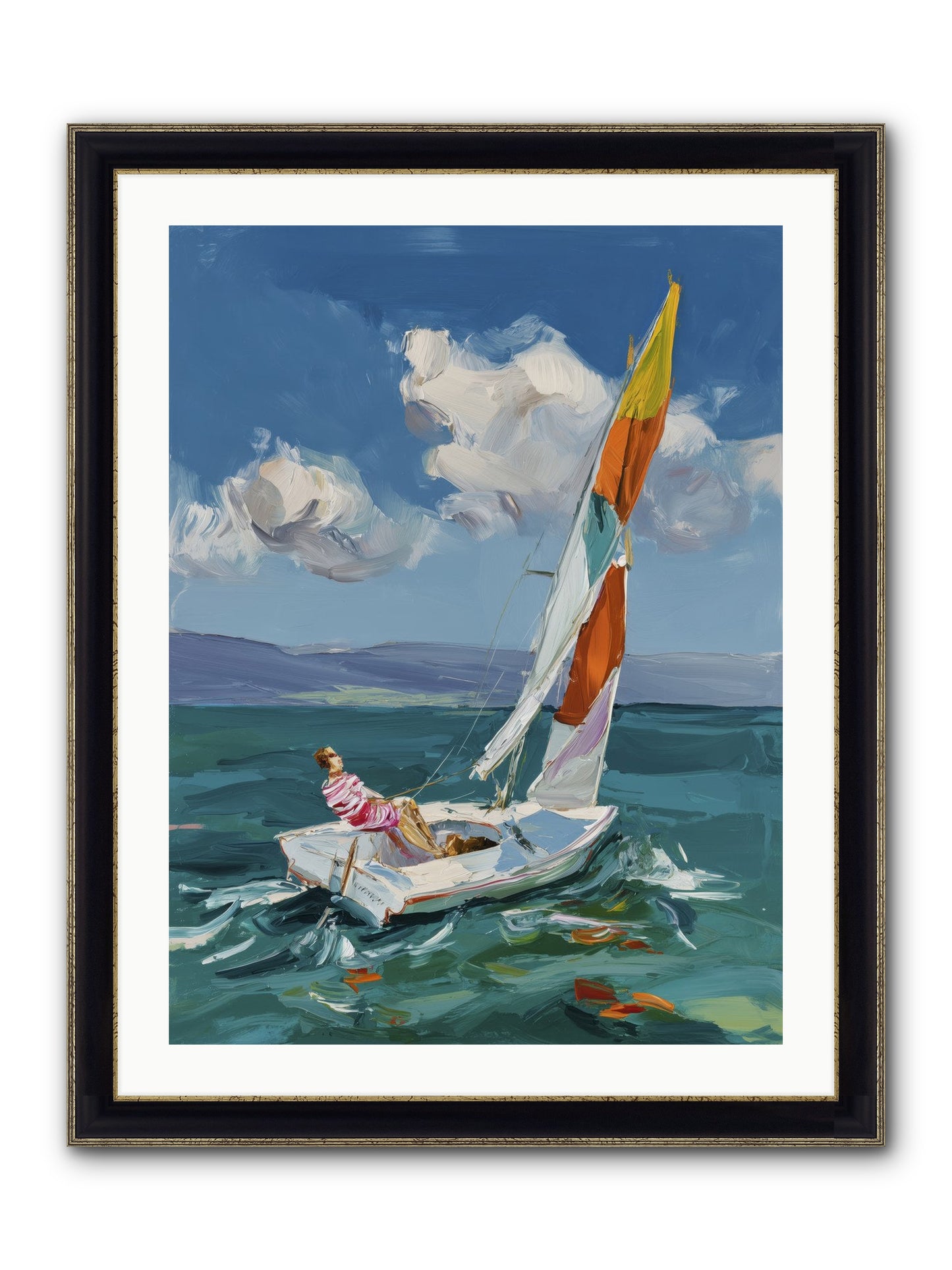 Sailor's Holiday Framed Print - Black & Gold 24x32
